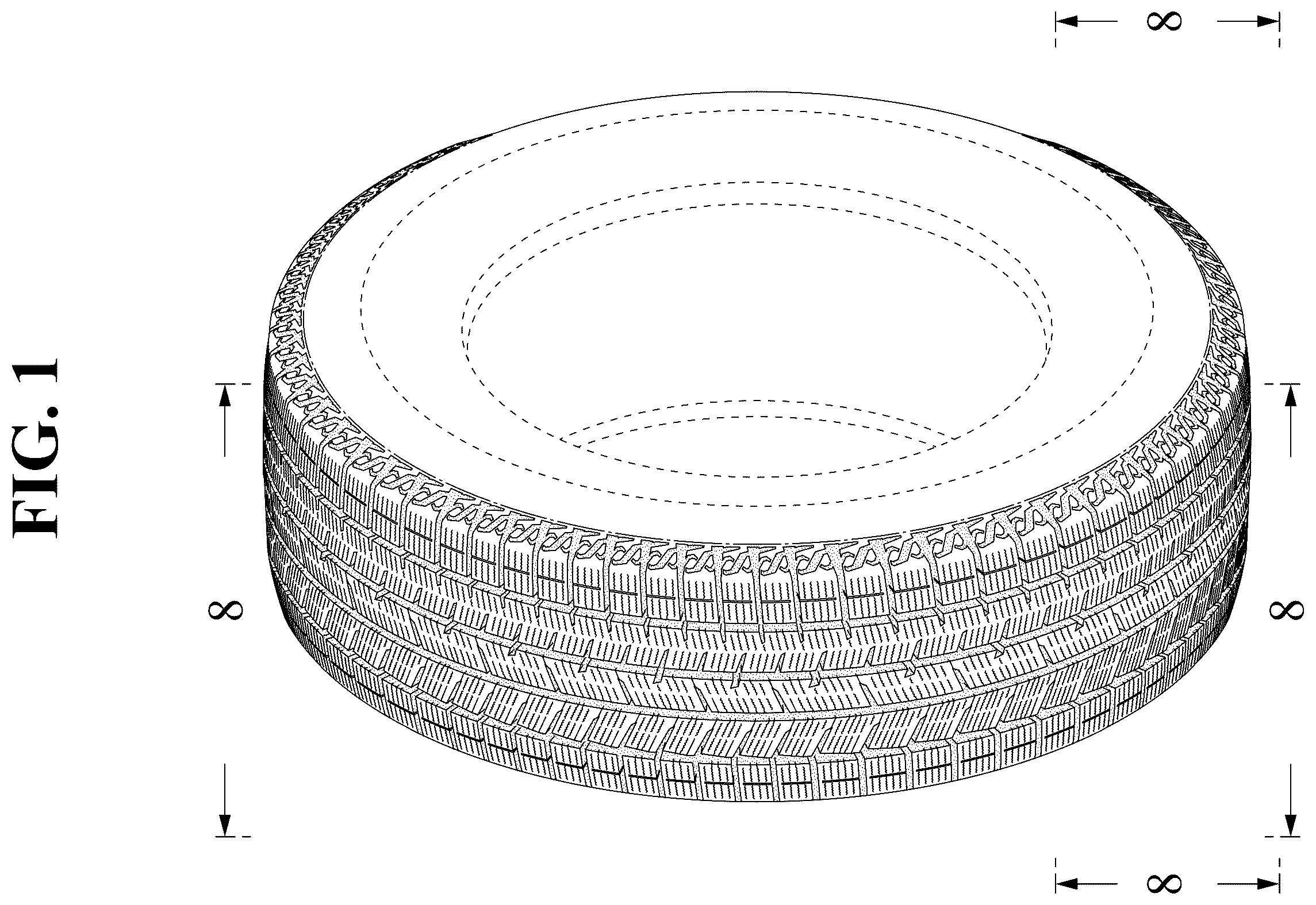 Patent USD1123792 — Automobile tire — Figure 1