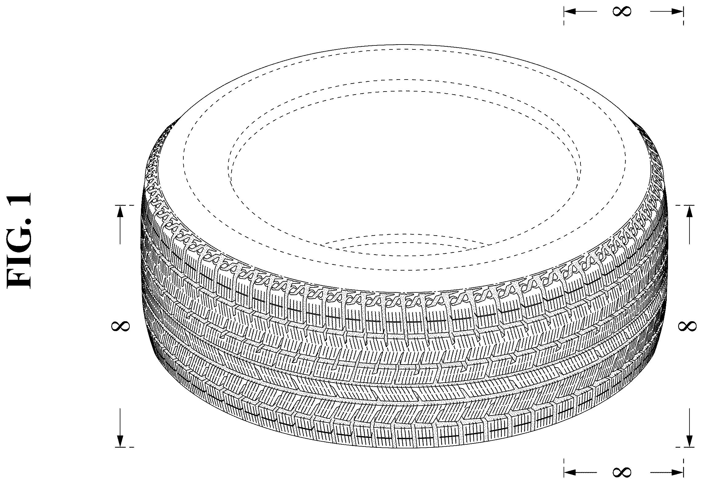 Patent USD1123793 — Automobile tire — Figure 1