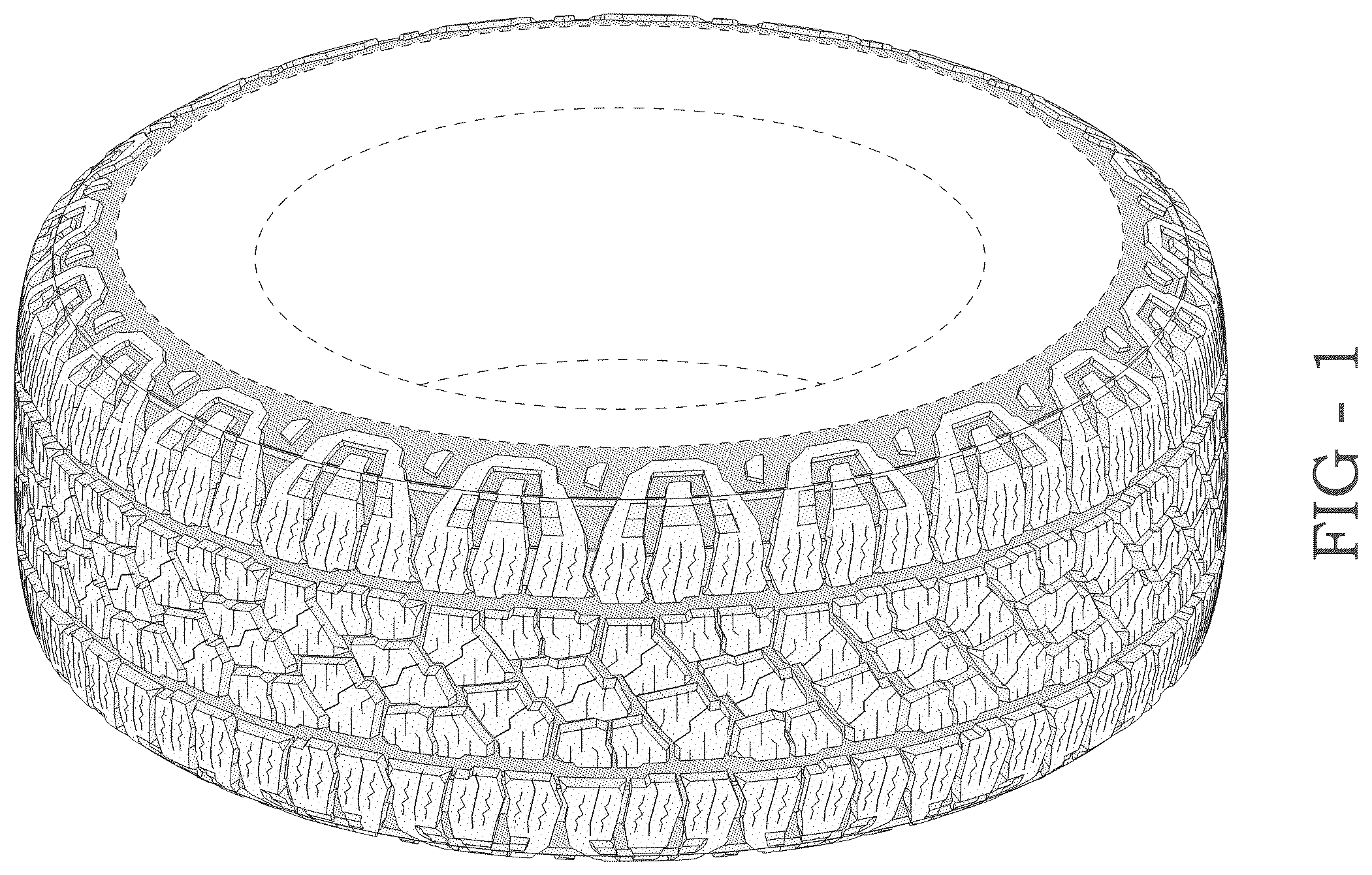 Patent USD1123799 Figure 1 – Tire
