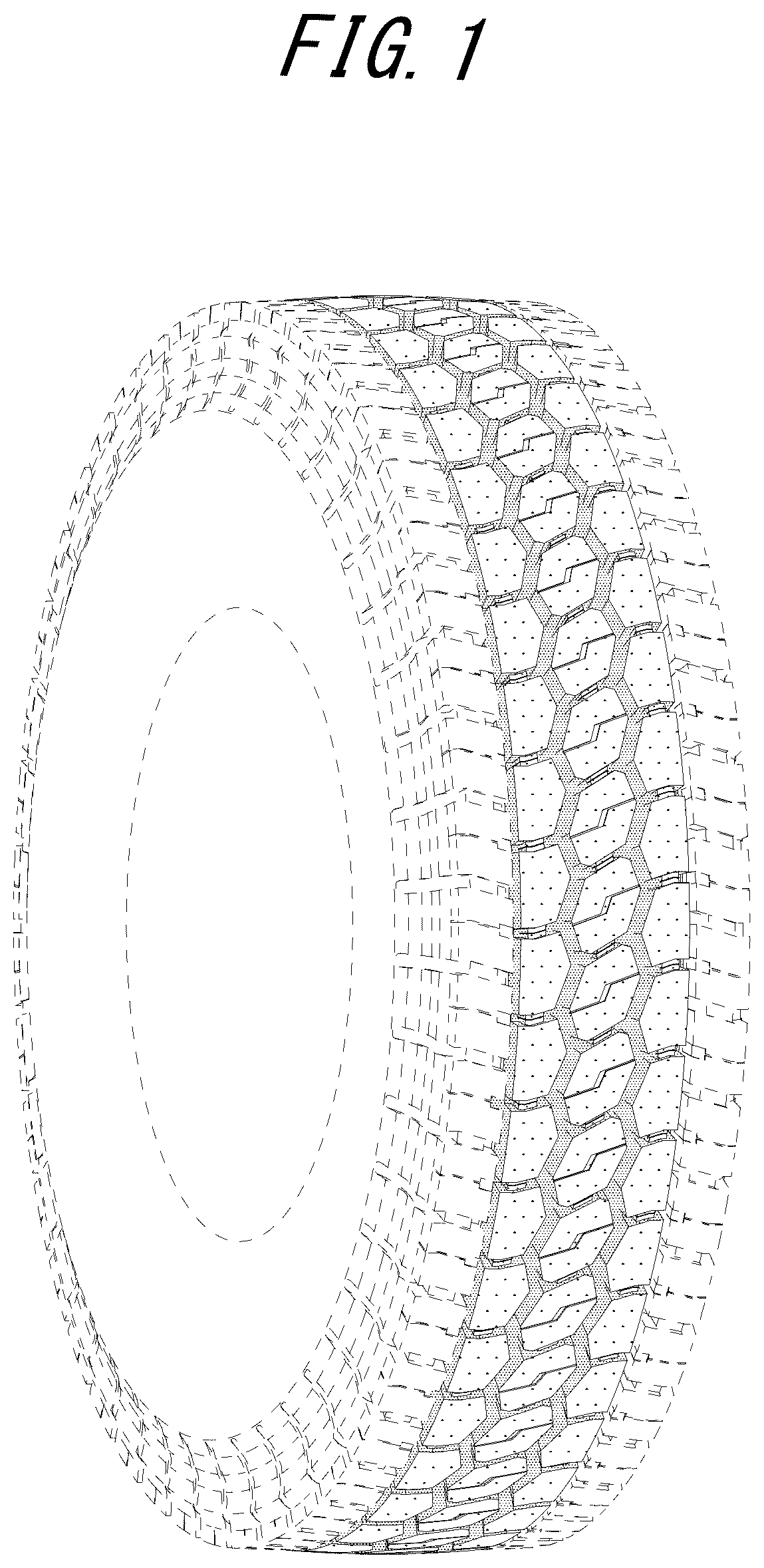 Patent USD1123804 — Tire tread — Figure 1
