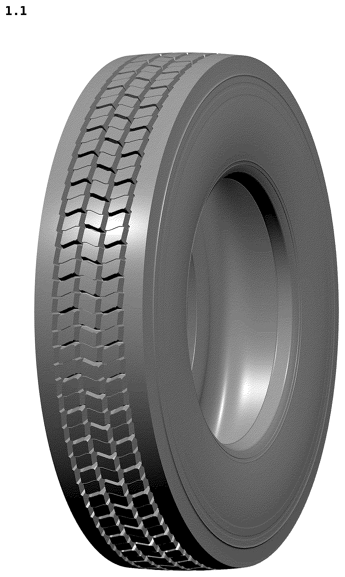 Patent USD1123806 — Tire — Figure 1