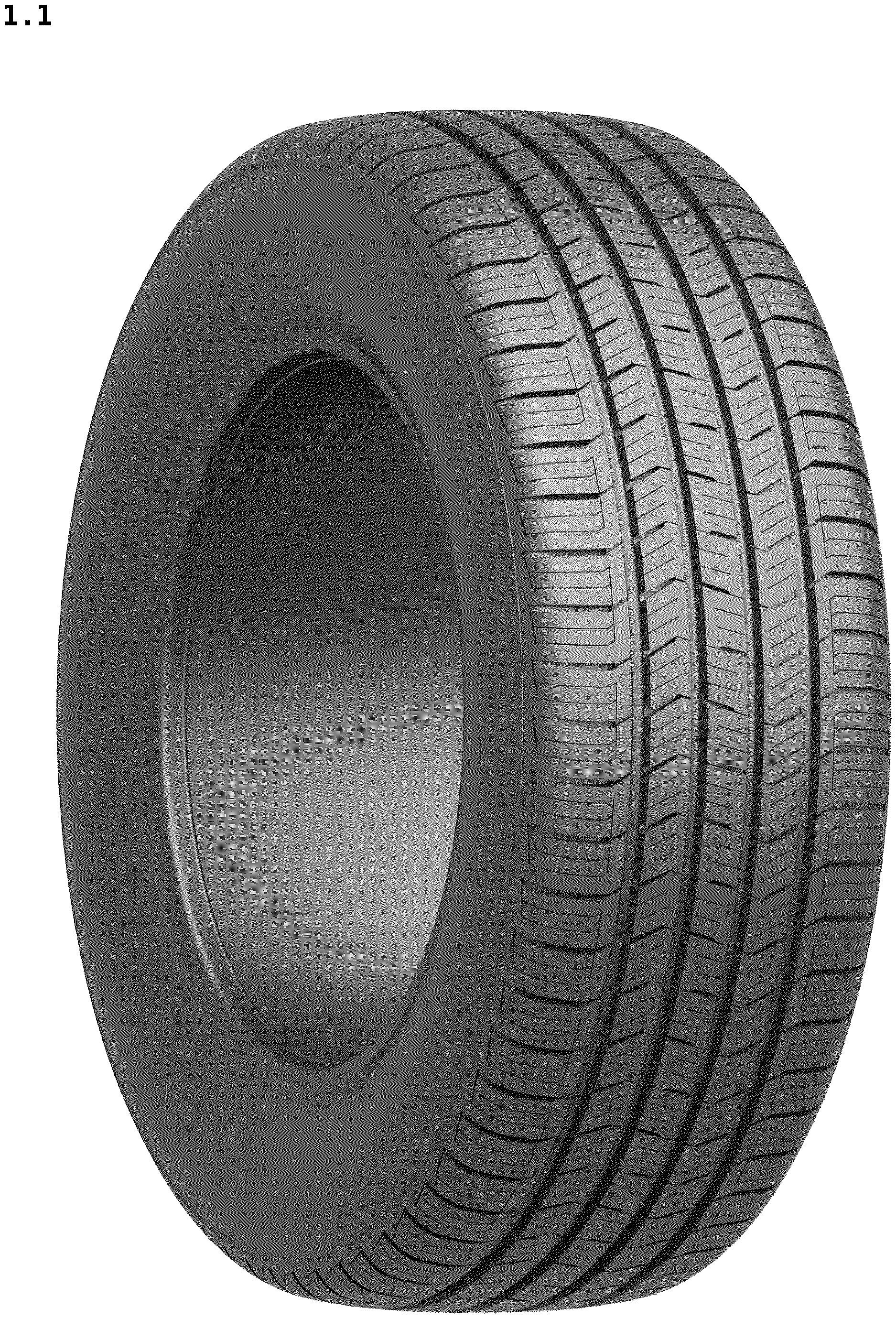 Patent USD1123808 — Tire — Figure 1