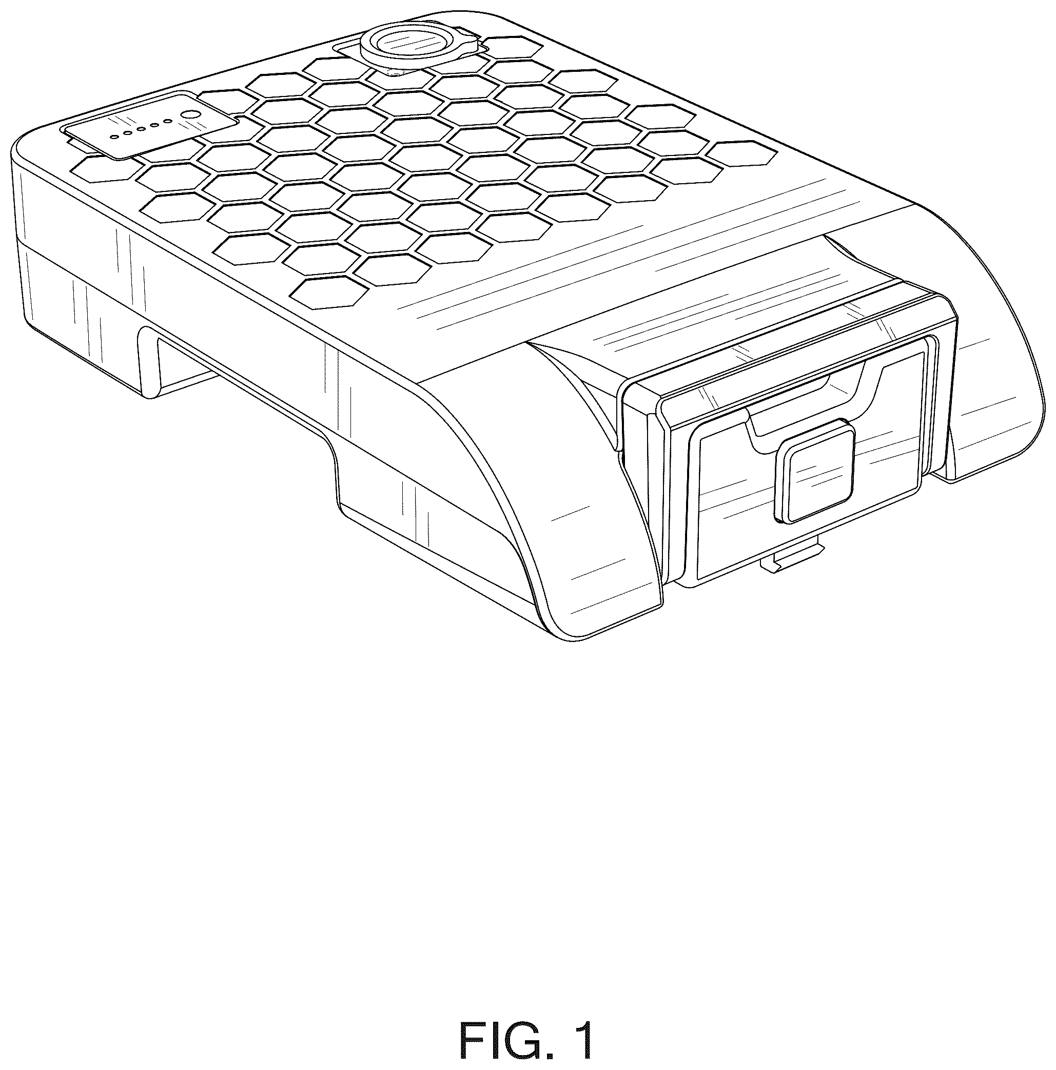 Patent USD1123814 Figure 1 – Battery box for electric wheelchair
