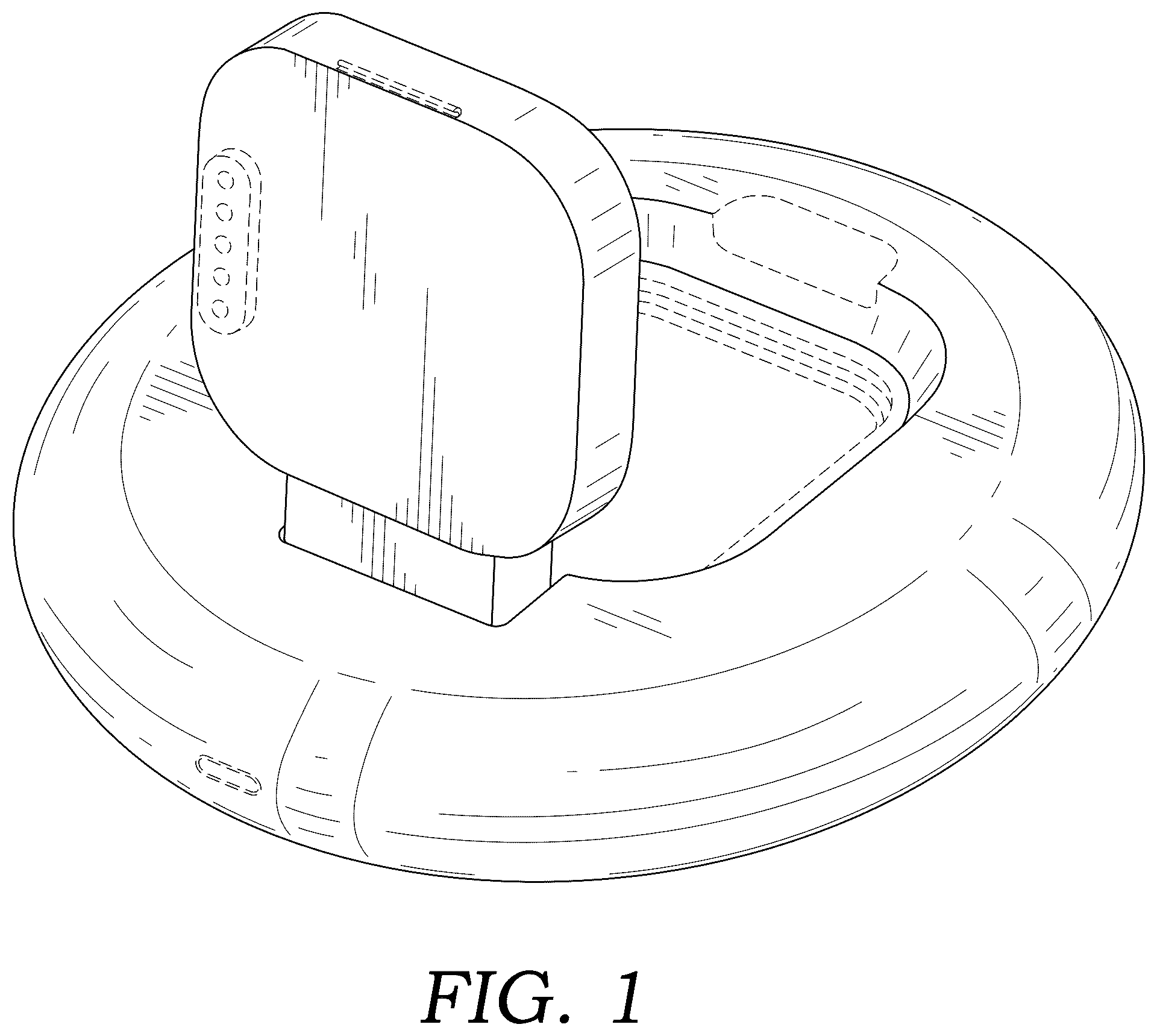 Patent USD1123830 Figure 1 – Foldable electronic device charging base