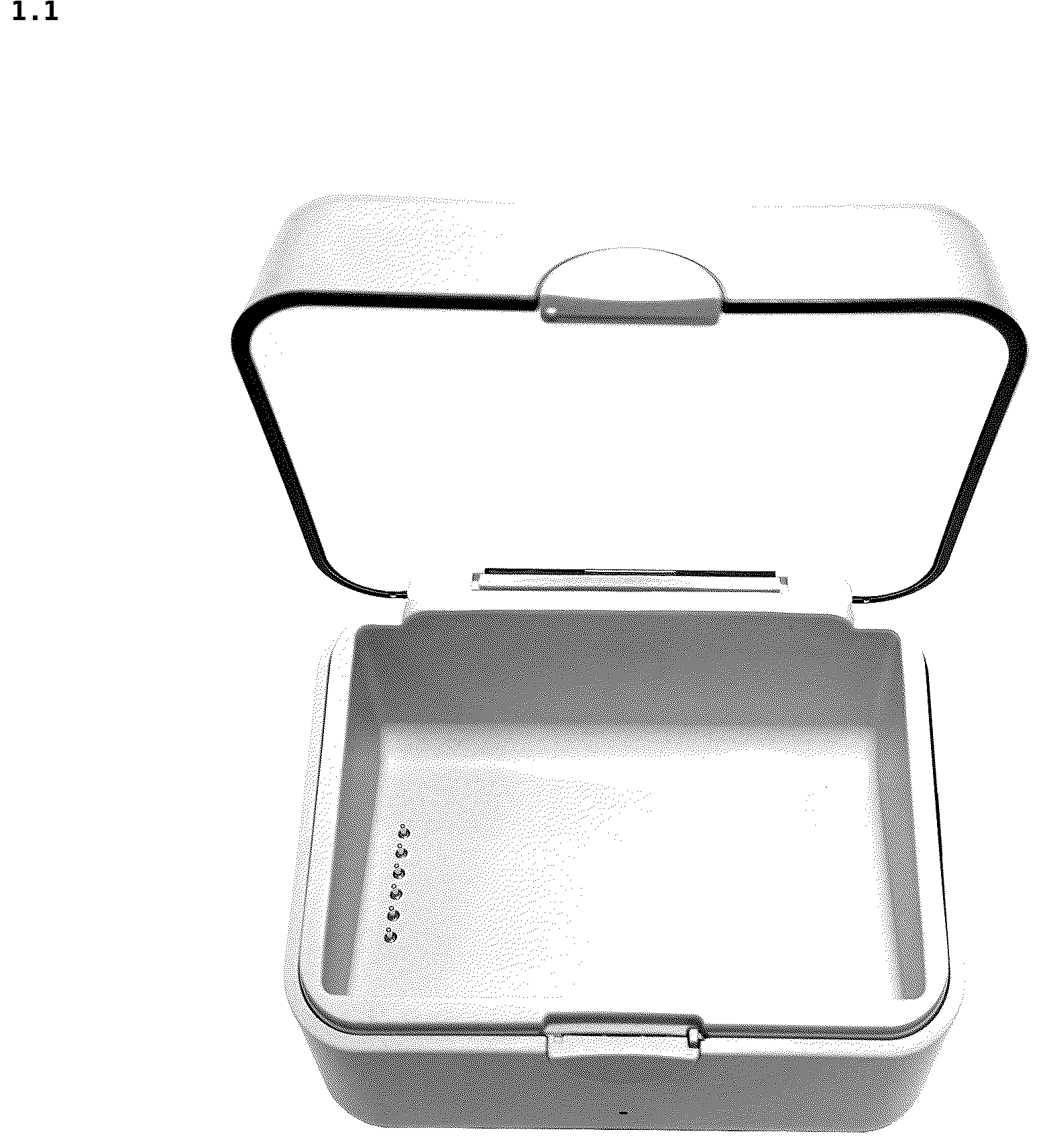 Patent USD1123840 — Charging box for medical instrument — Figure 1