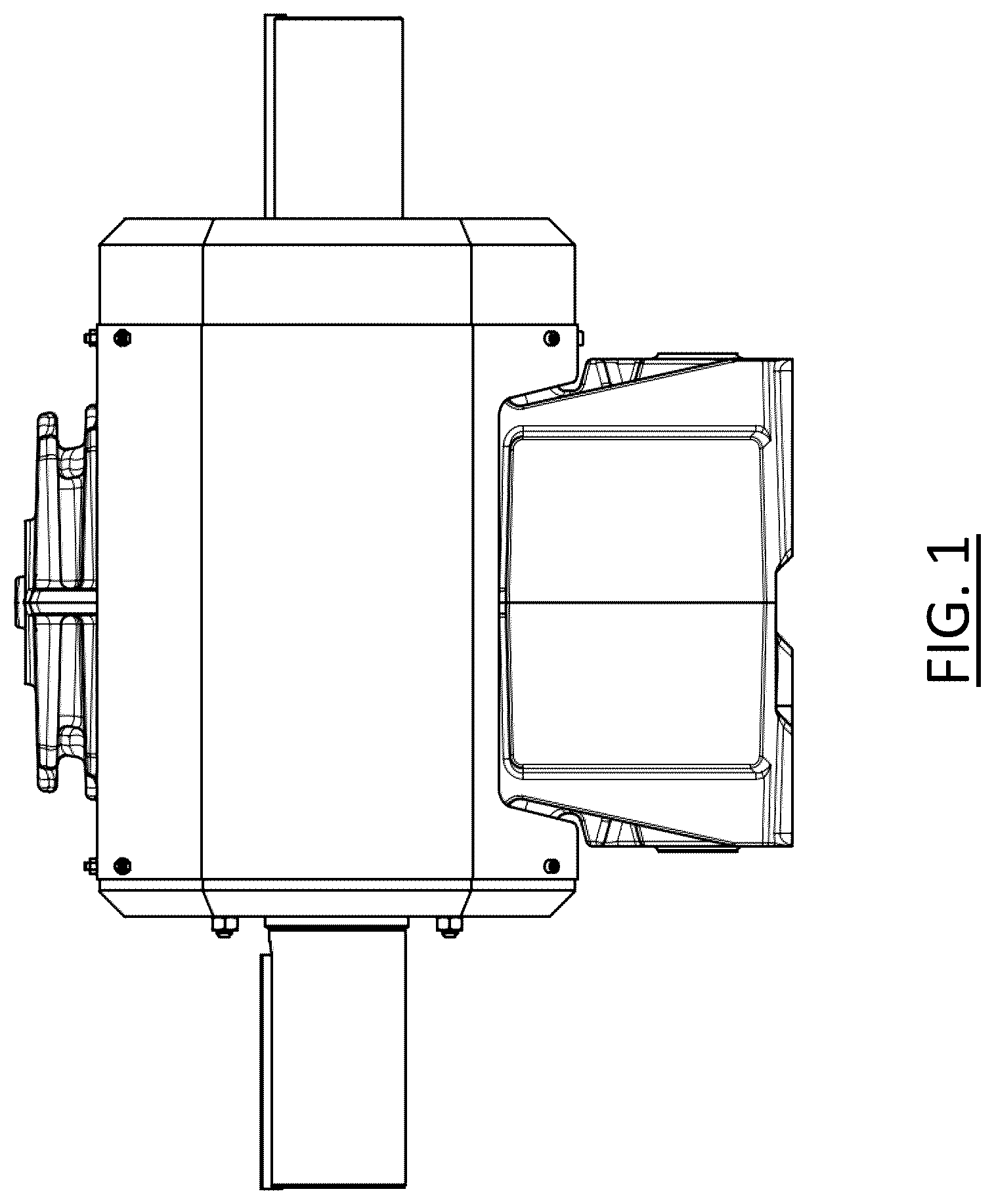 Patent USD1123845 Figure 1 – Motor, electric