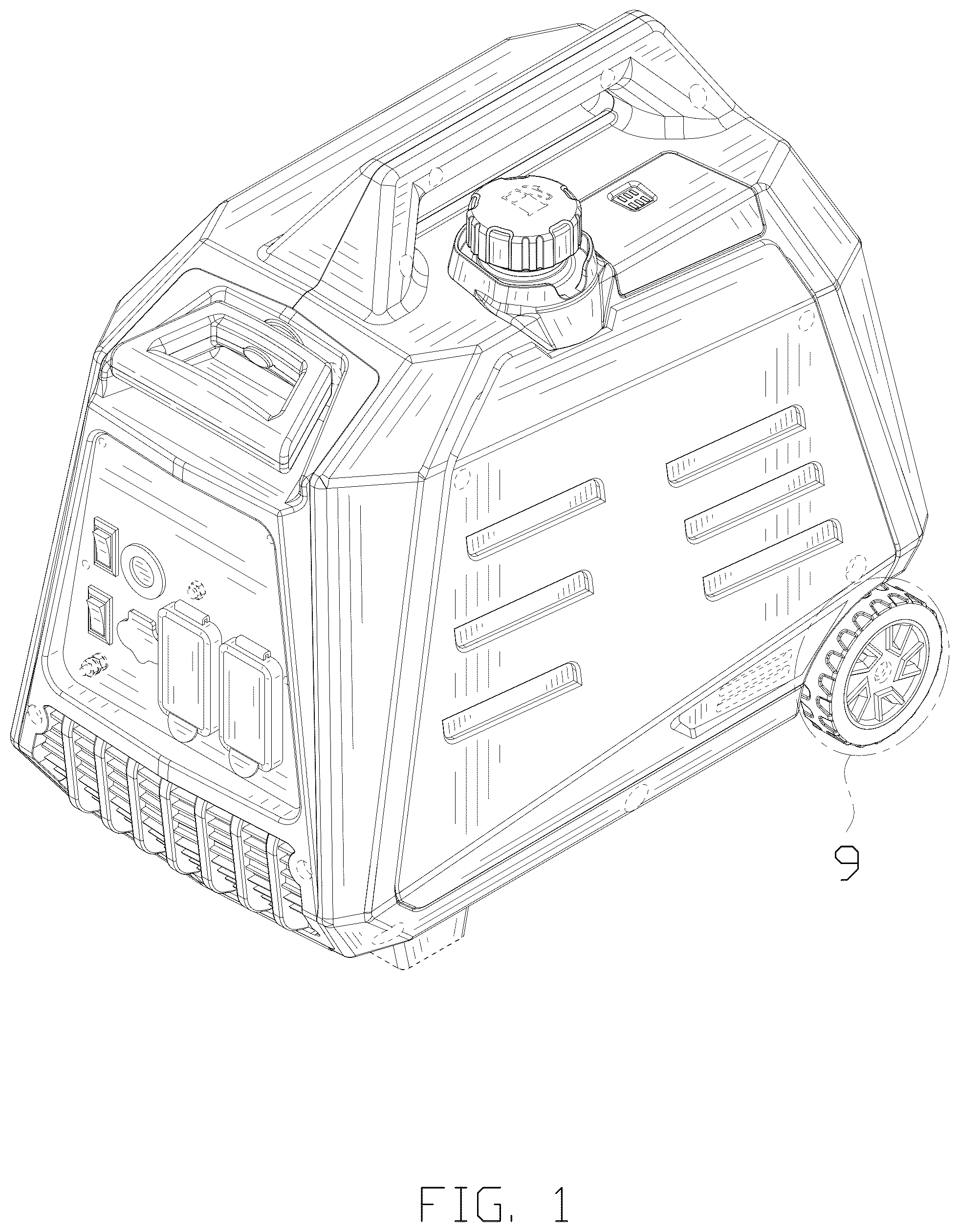 Patent USD1123849 — Inverter generator — Figure 1