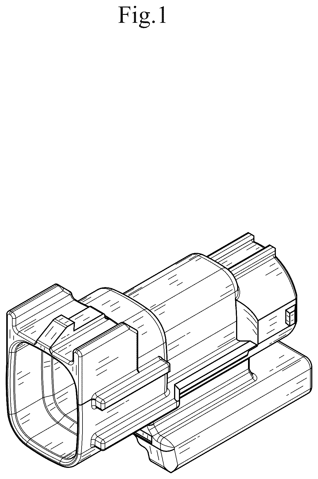 Patent USD1123862 Figure 1 – Housing for electrical connector