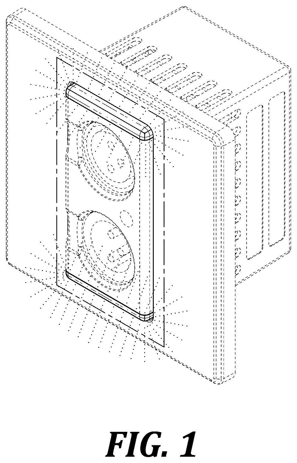 Patent USD1123870 — Wall socket with illuminated regions — Figure 1