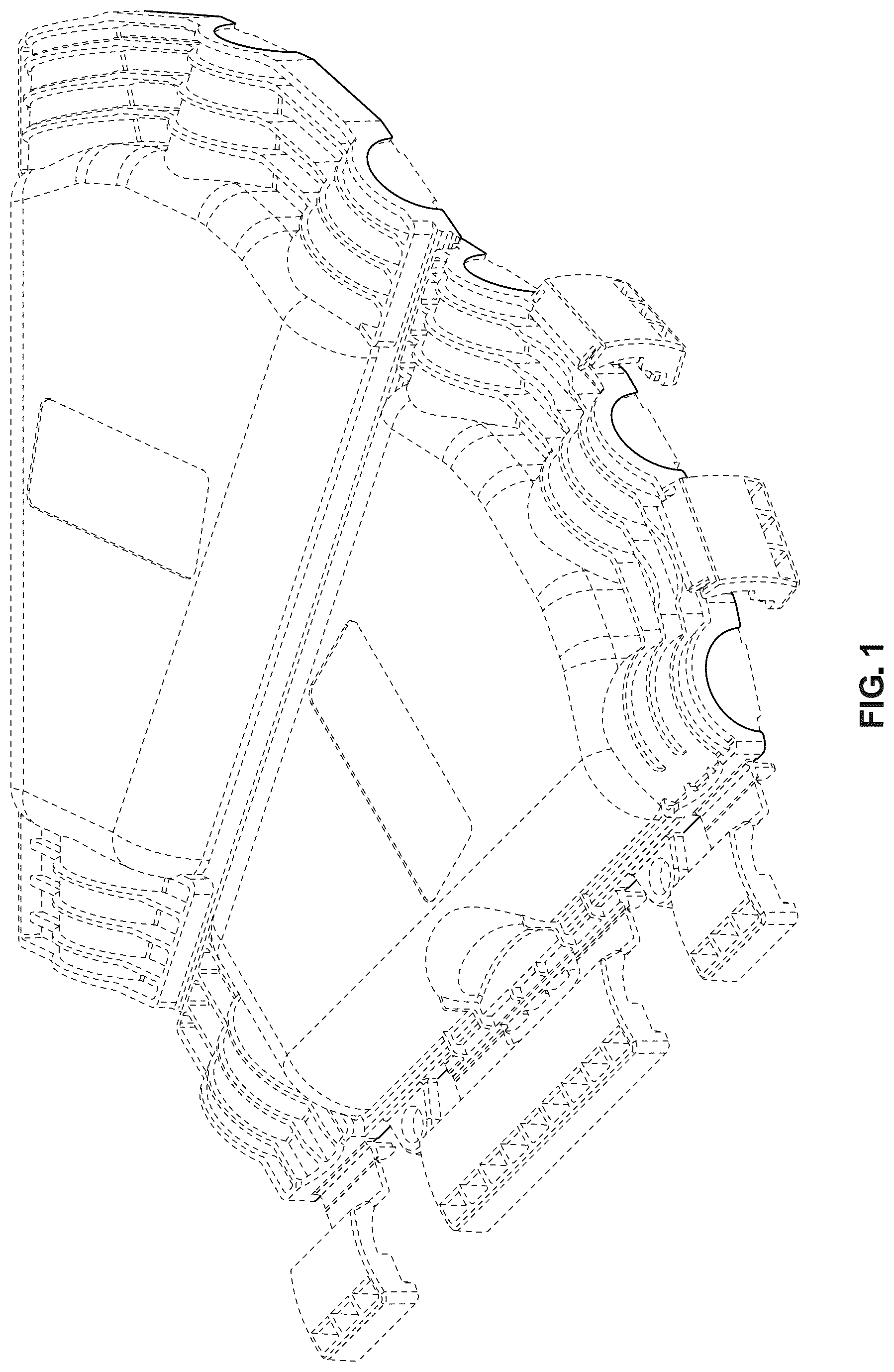 Patent USD1123880 — Electrical cord connection cover — Figure 1