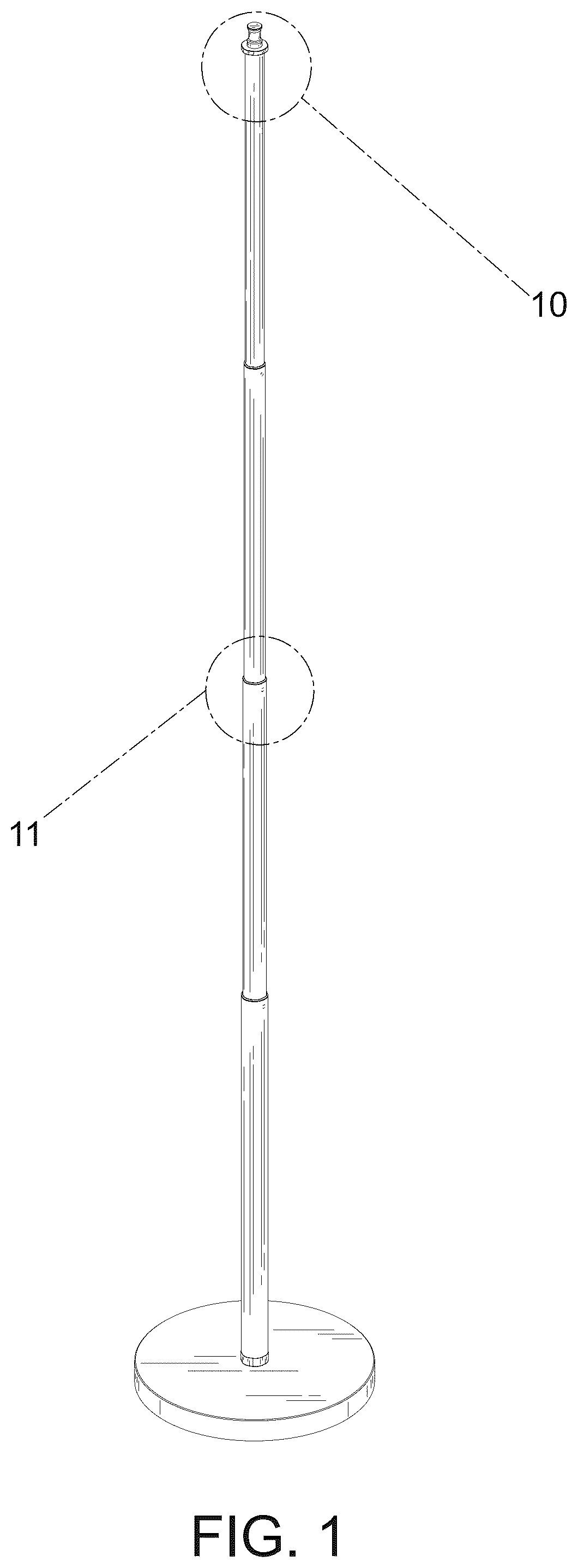 Patent USD1123907 — Microphone stand — Figure 1