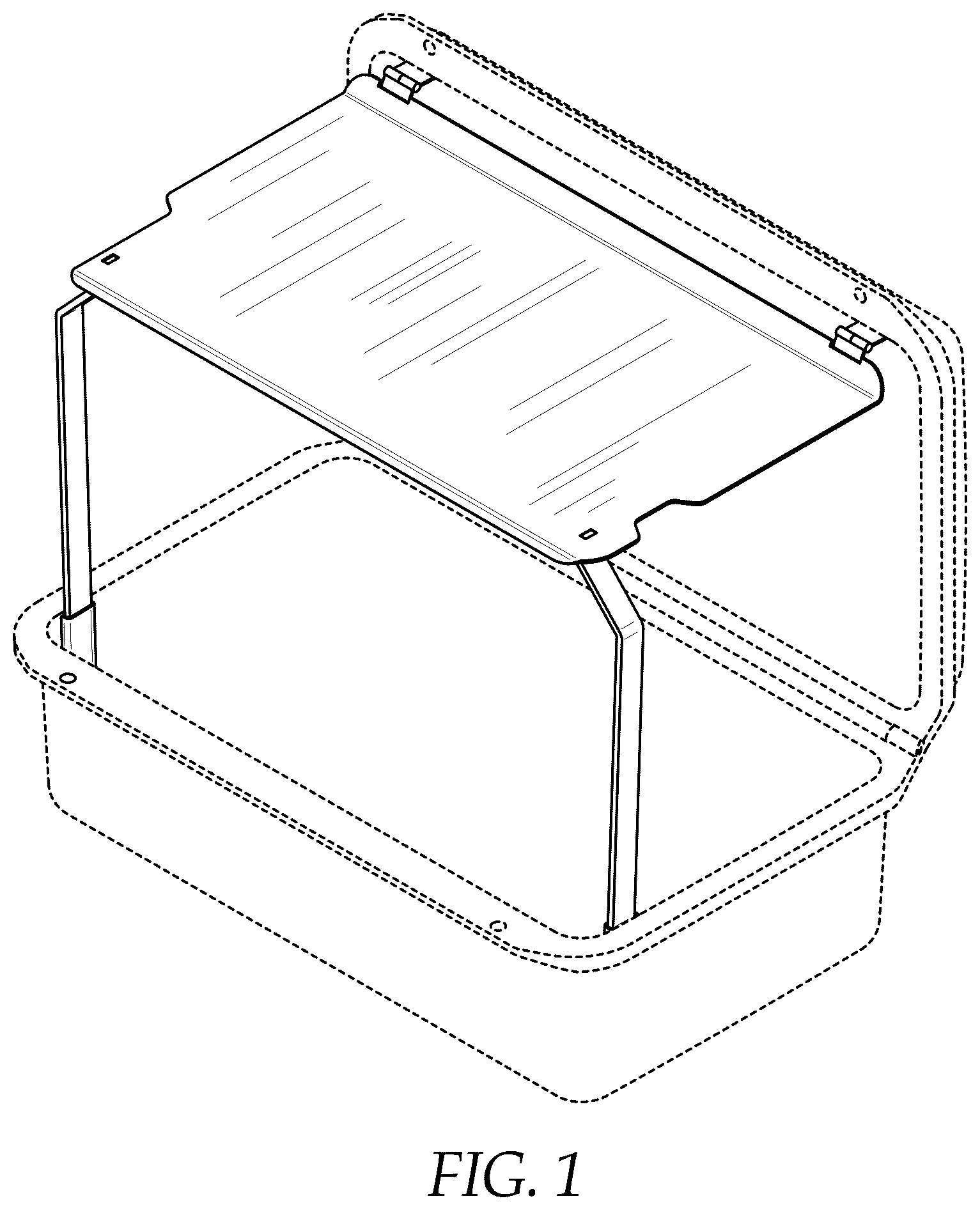 Patent USD1123909 — Portable video studio desktop stand — Figure 1