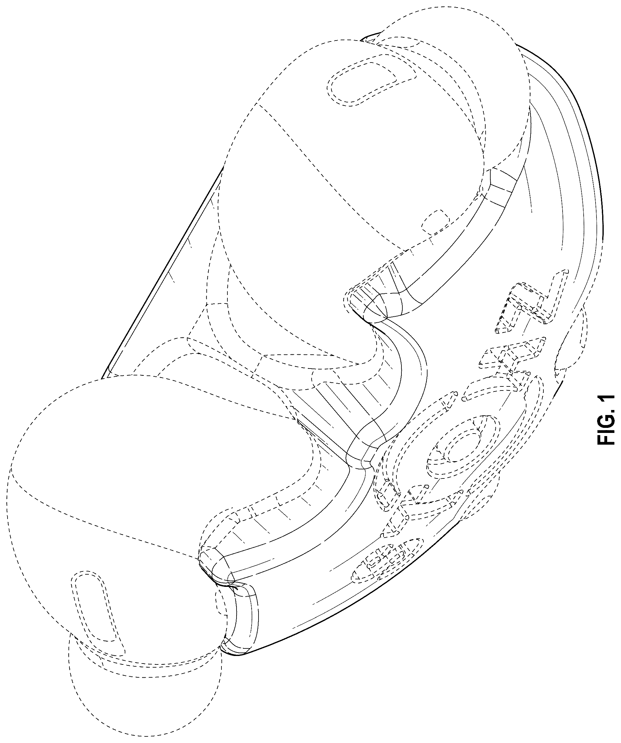 Patent USD1123914 — Affixable earphones receptacle — Figure 1