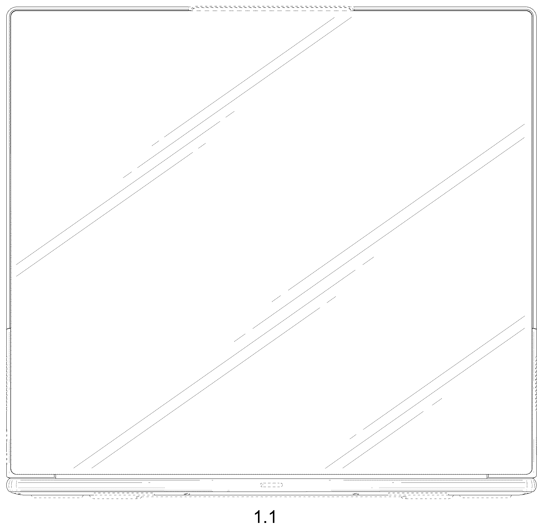 Patent USD1123920 Figure 1 – Laptop computer