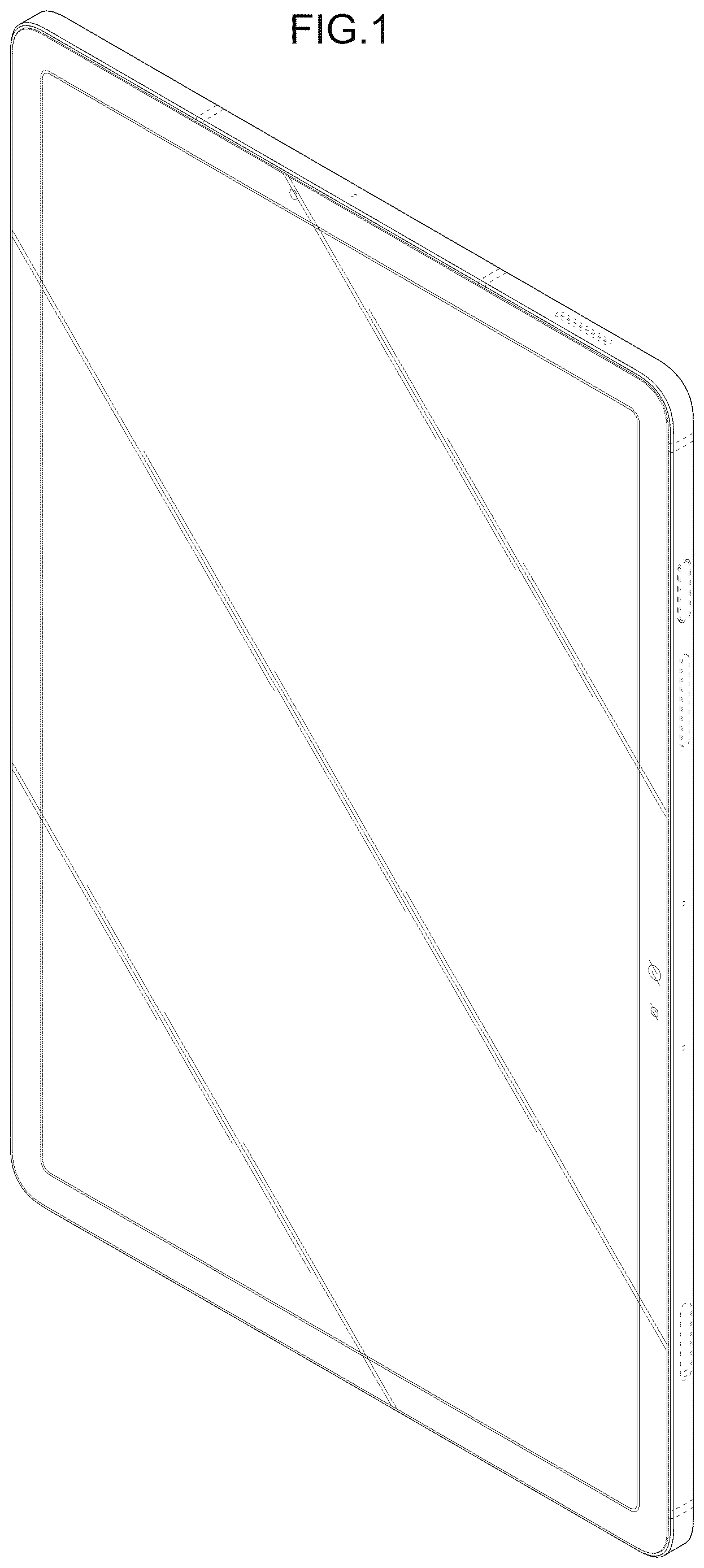 Patent USD1123926 — Electronic device — Figure 1