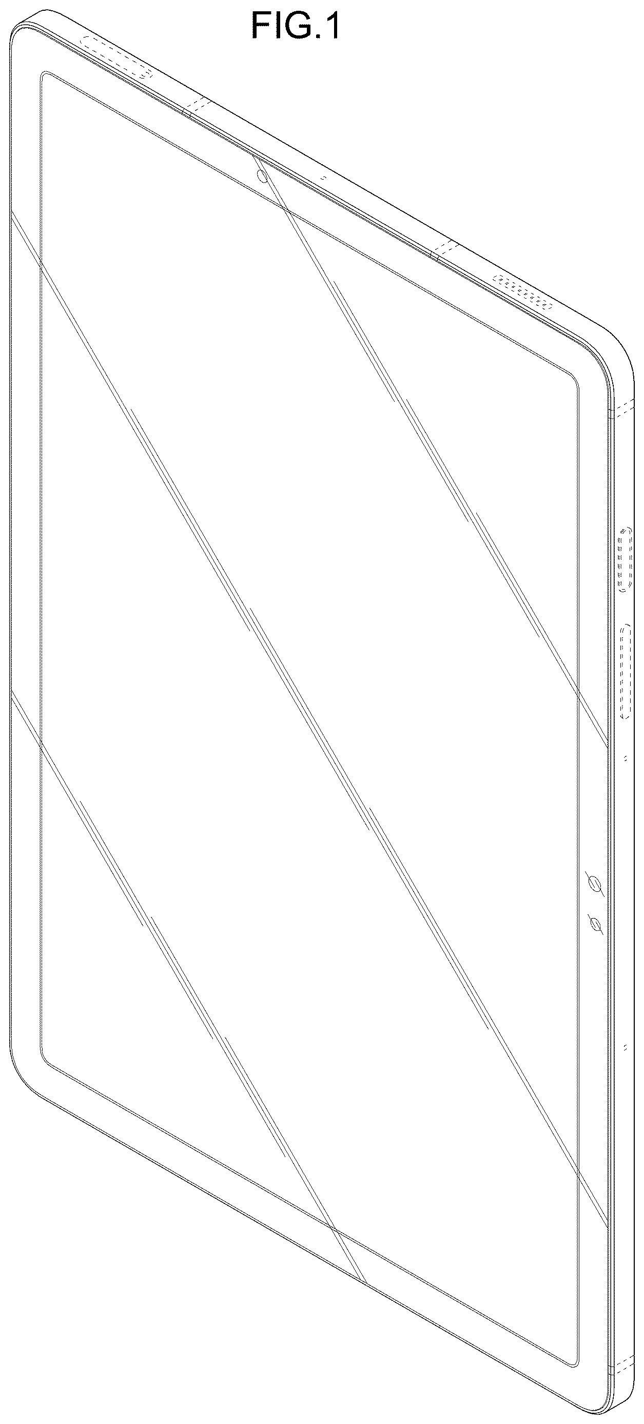 Patent USD1123927 — Electronic device — Figure 1