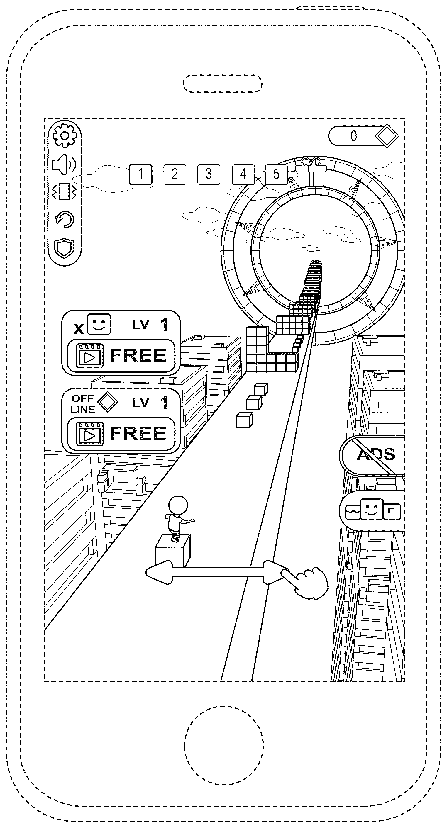 Patent USD1123956 — Display screen with graphical user interface for a video game — Figure 1