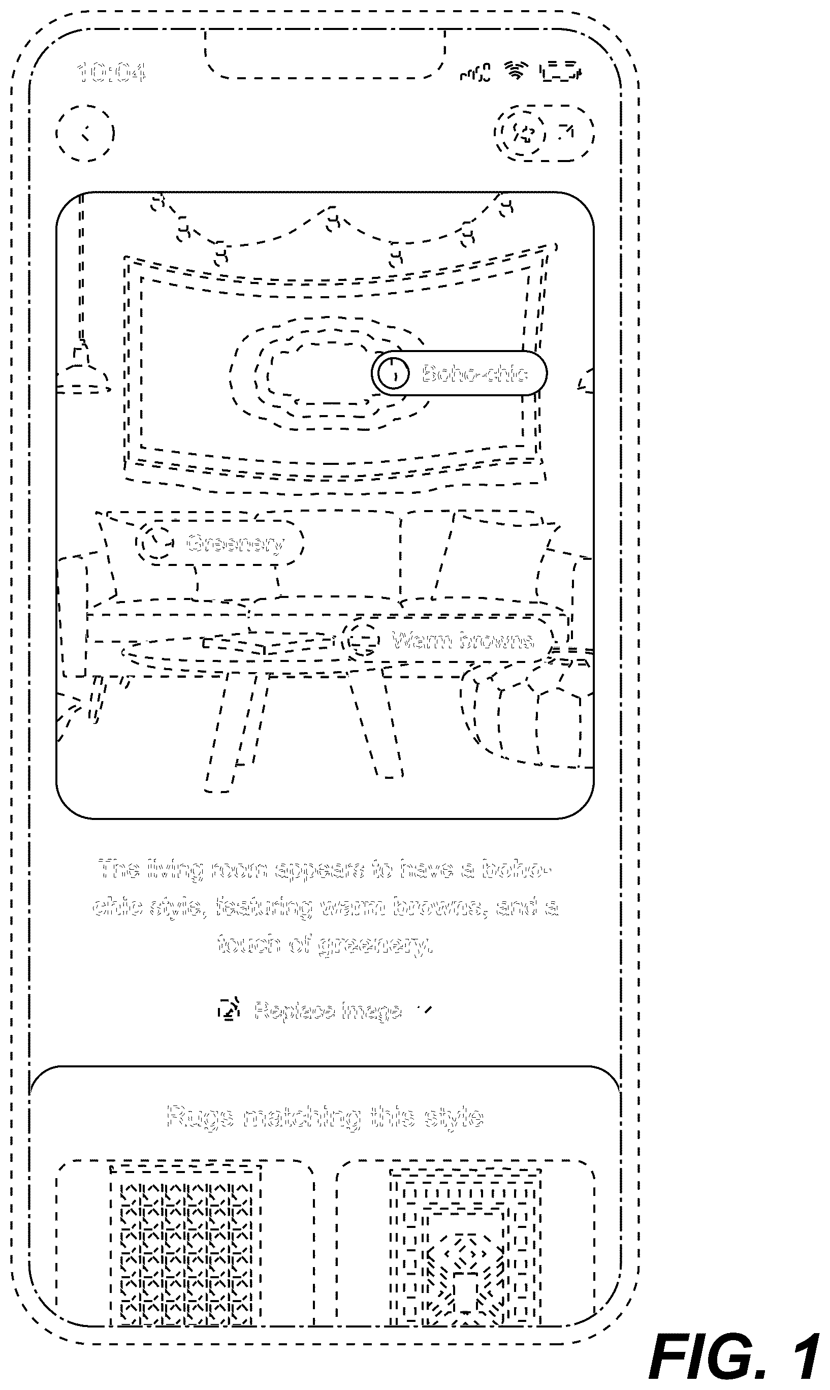 Patent USD1124011 — Display screen or portion thereof with transitional graphical user interface — Figure 1