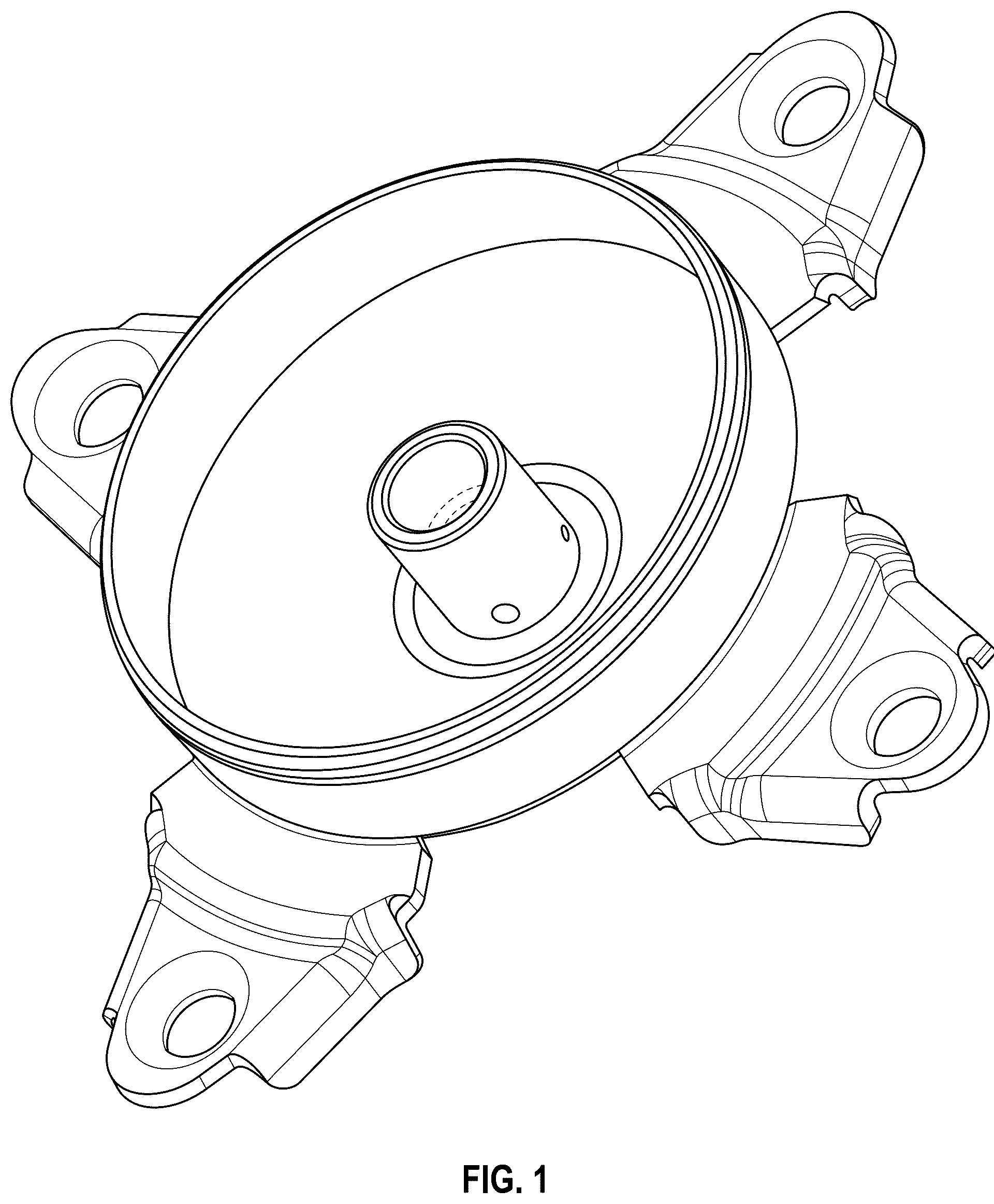 Patent USD1124037 — Base for compressor housing — Figure 1
