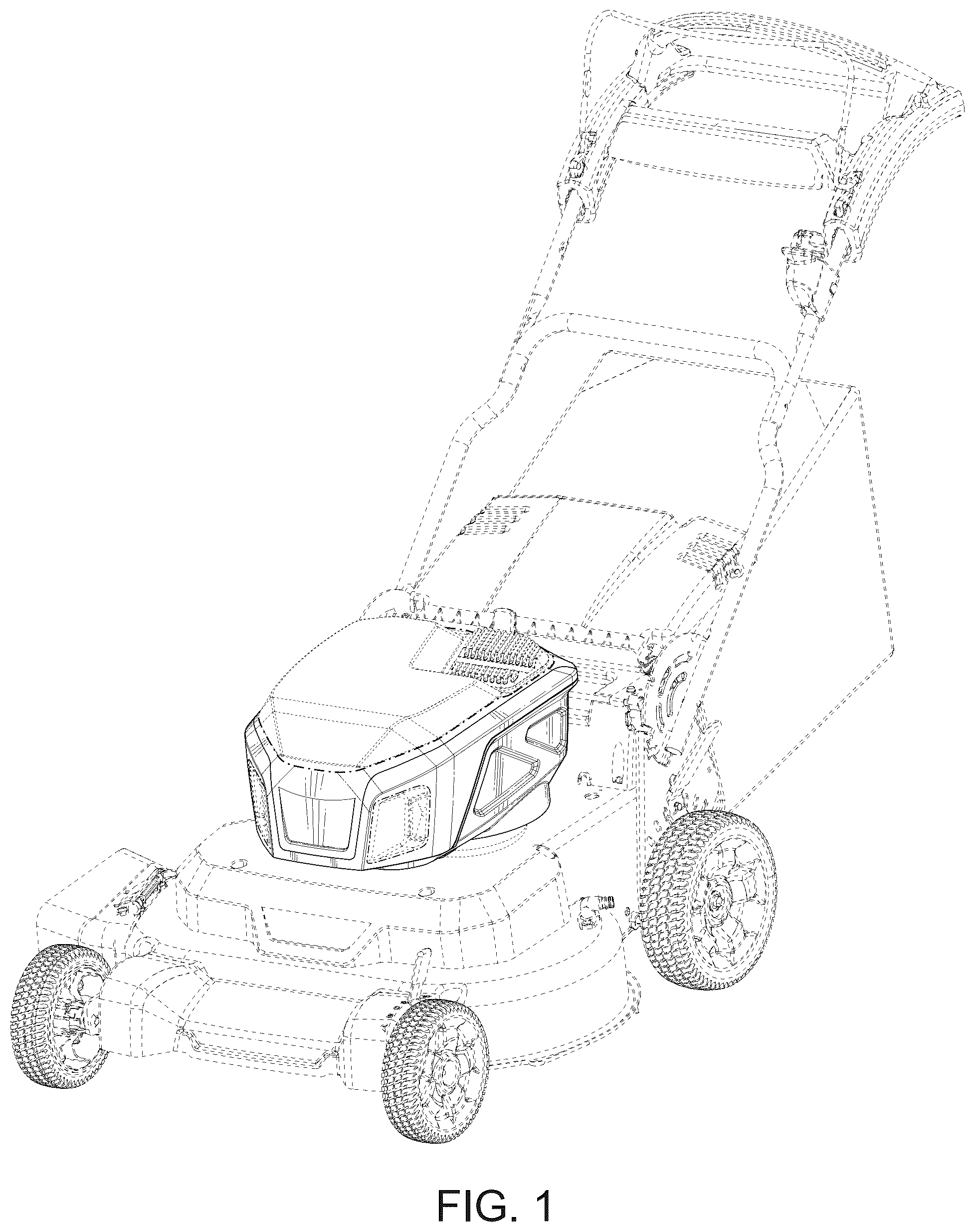Patent USD1124039 — Lawn mower powerhead — Figure 1
