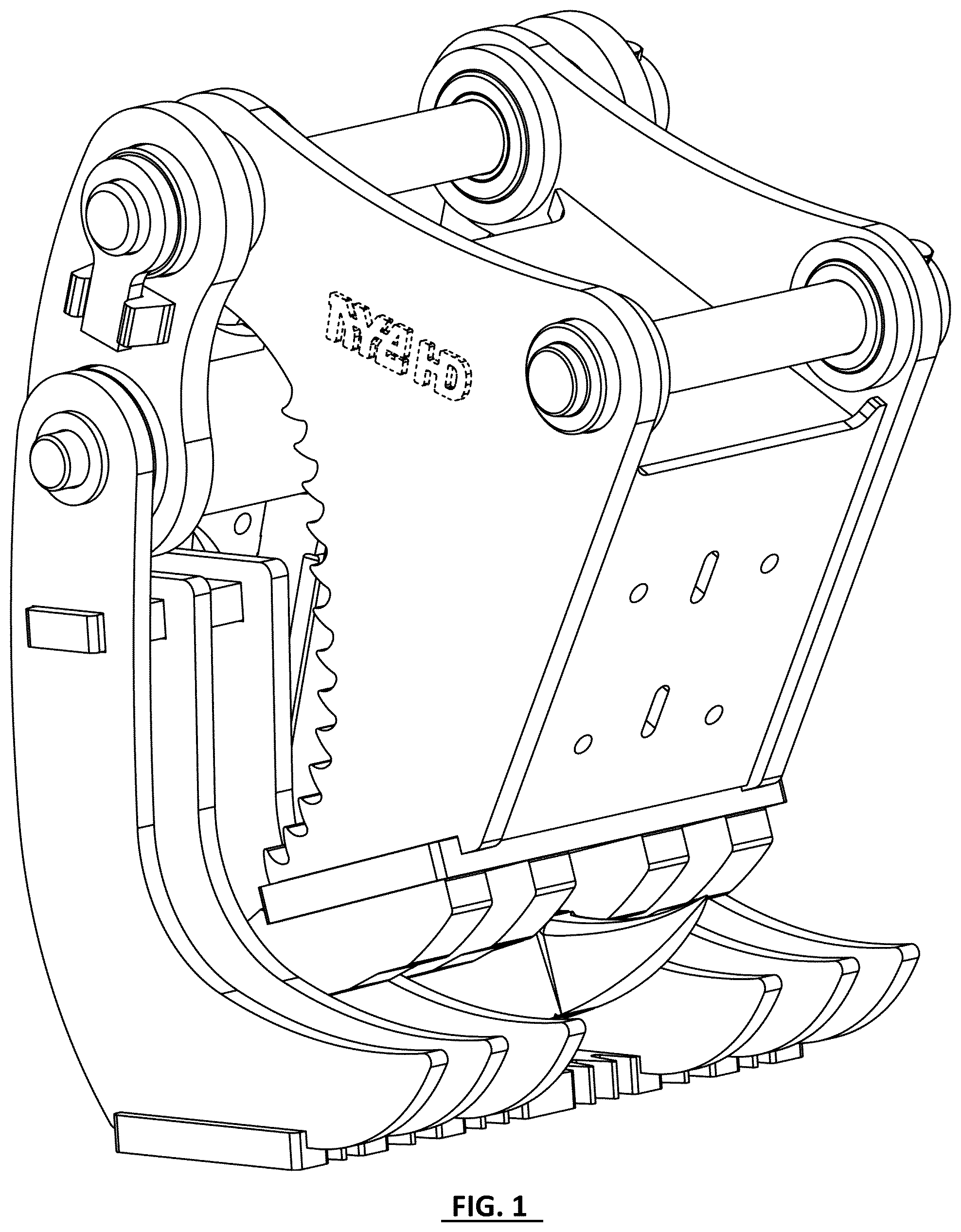 Patent USD1124046 — Stump harvester — Figure 1