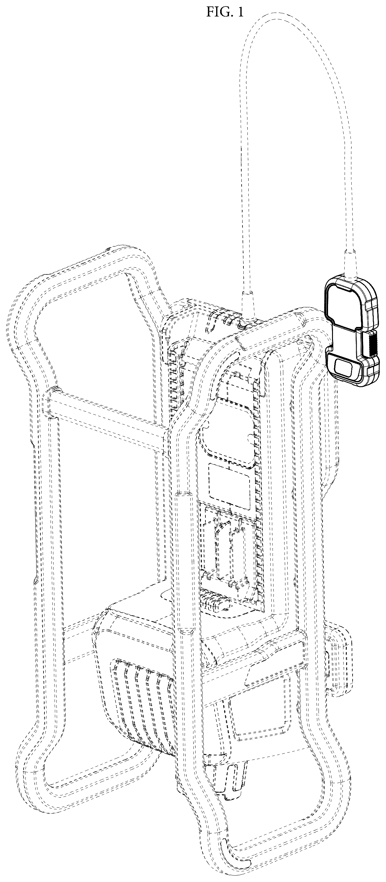 Patent USD1124069 — Concrete vibrator backpack remote — Figure 1