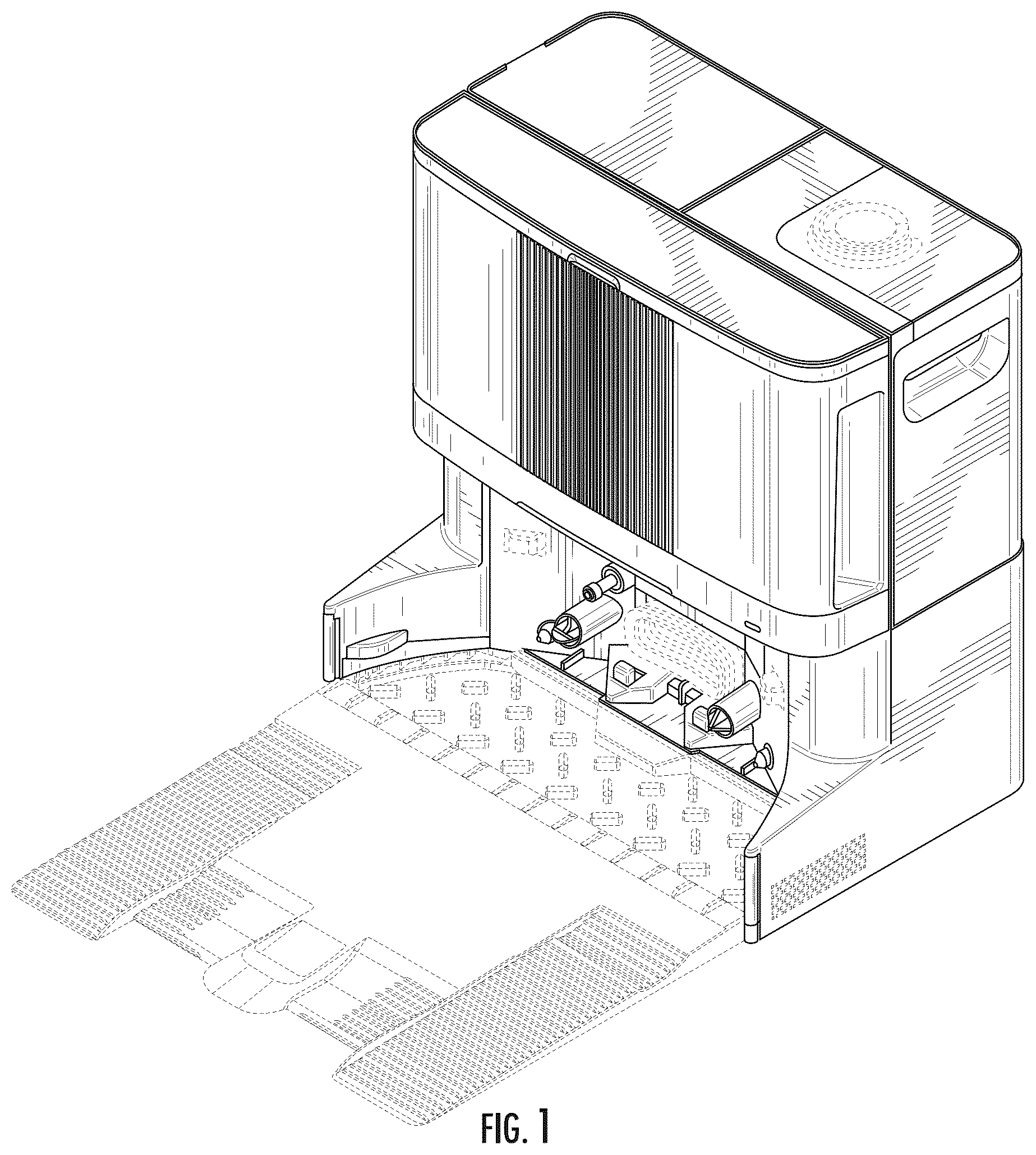 Patent USD1124075 — Robotic docking station — Figure 1