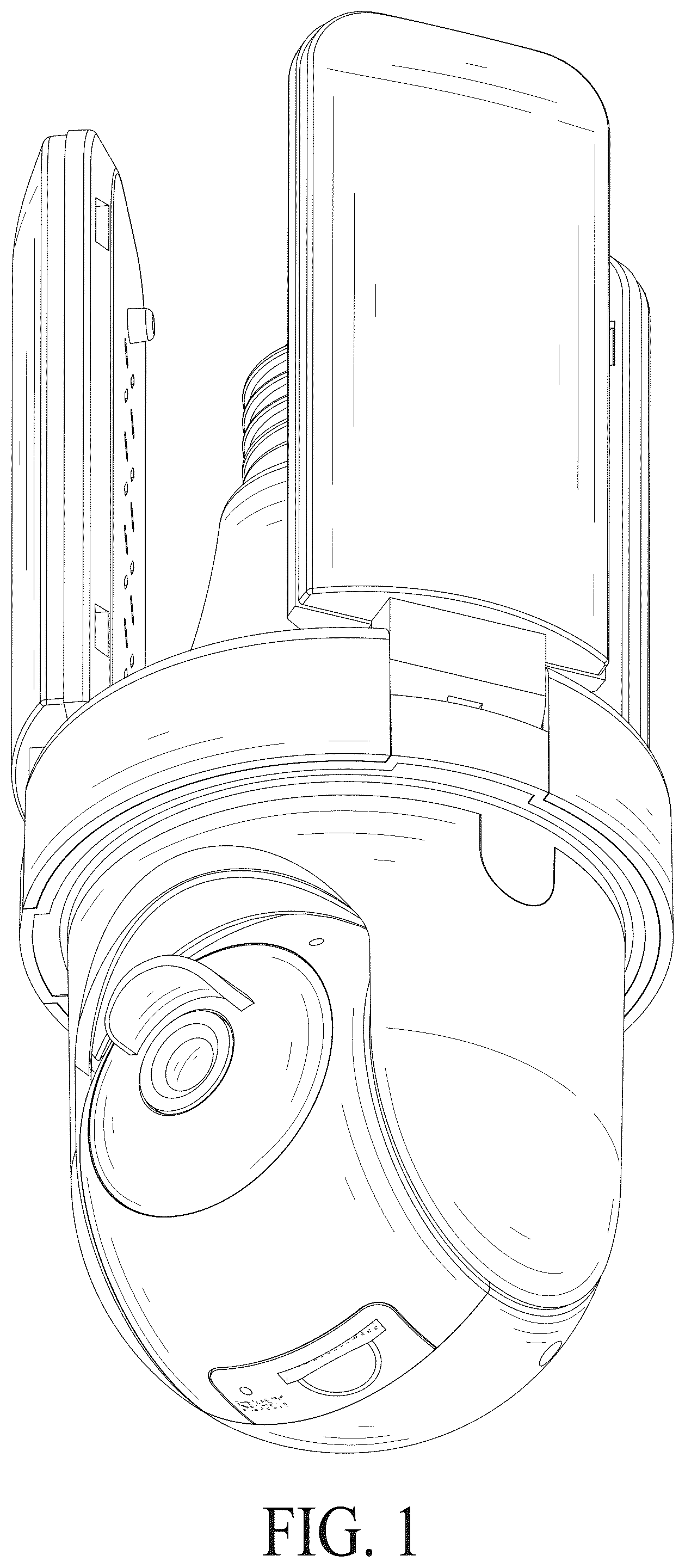 Patent USD1124089 — Combined light bulb and video camera — Figure 1