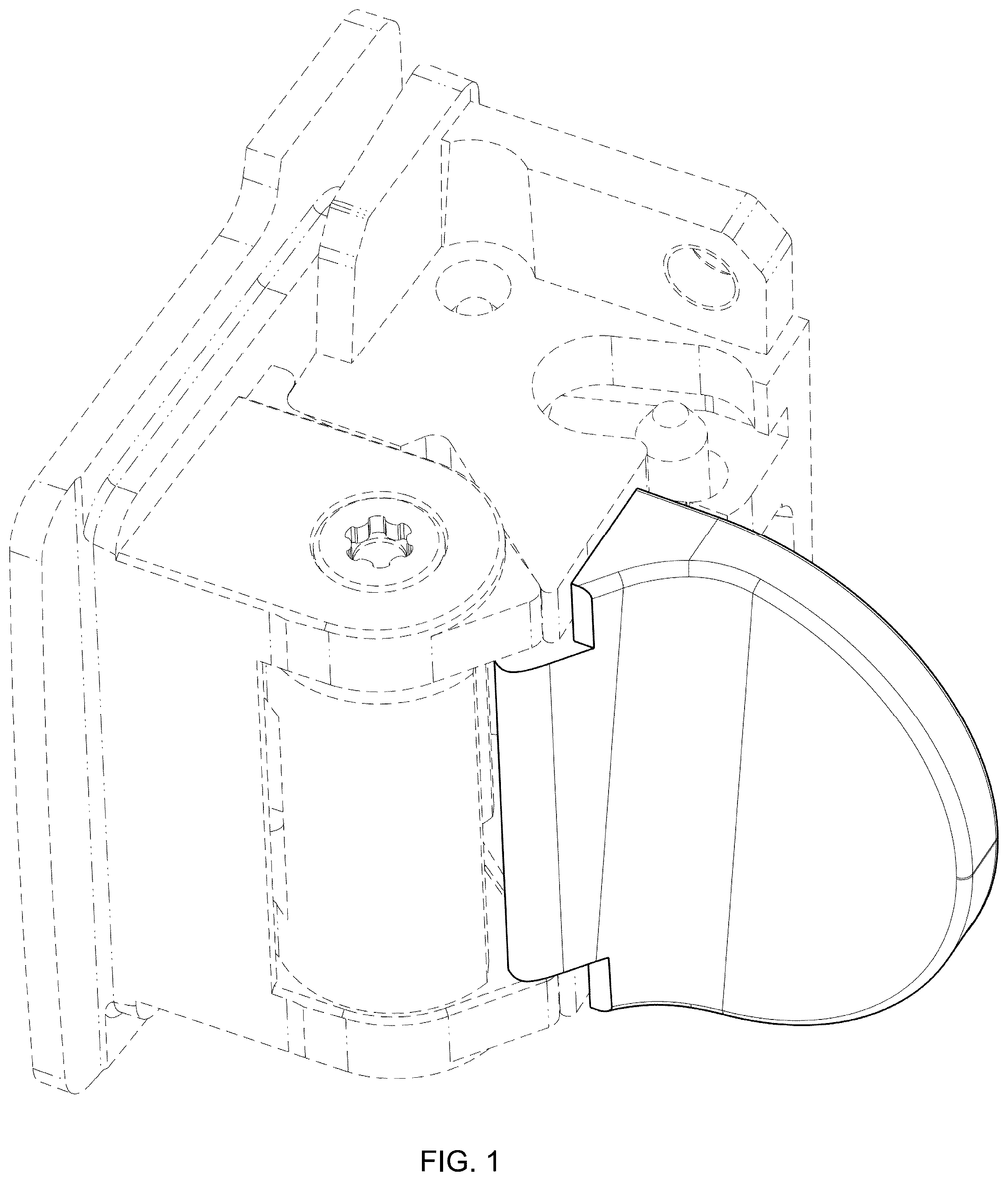 Patent USD1124117 — Eyeglass hinge — Figure 1