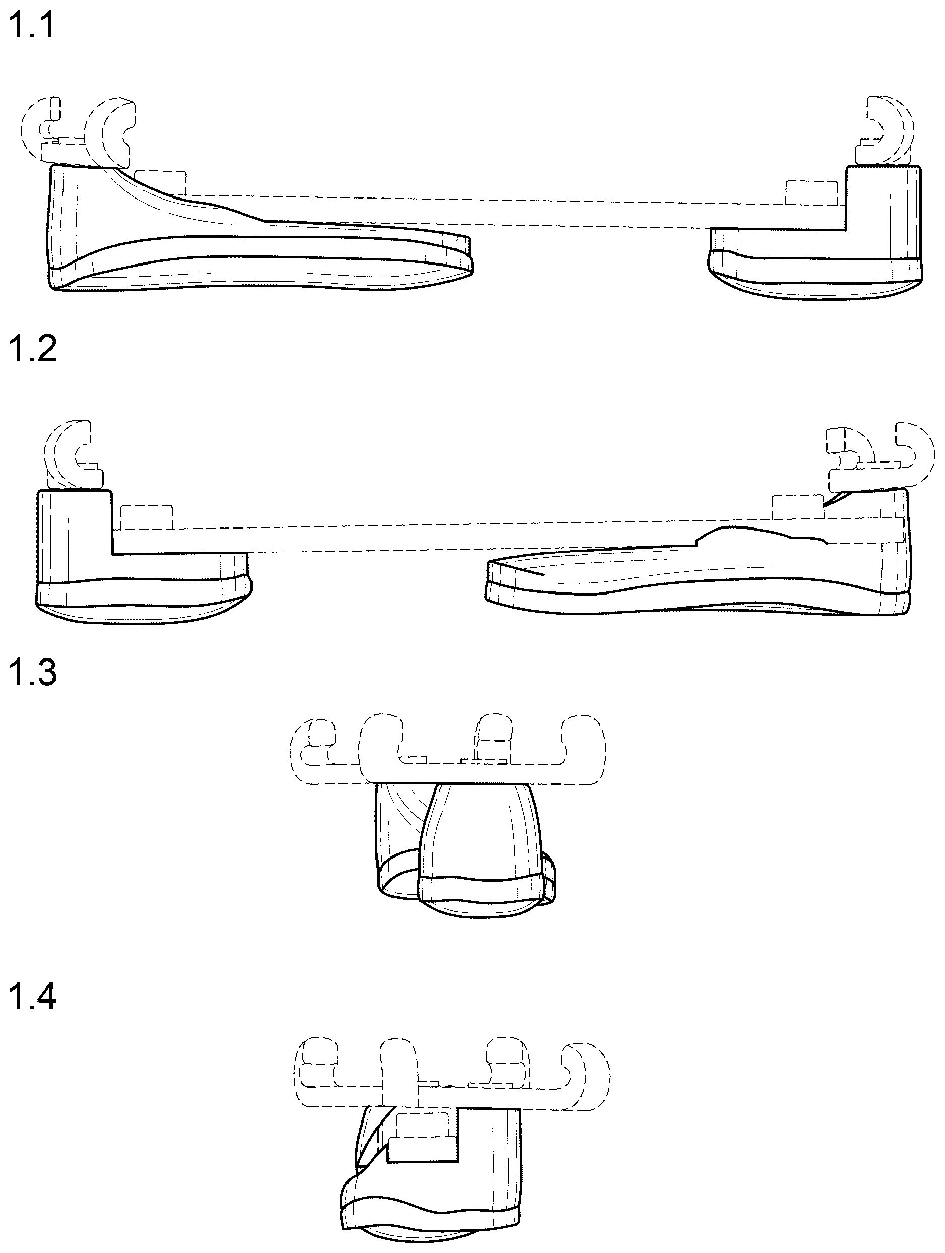 Patent USD1124118 — Shoulder rest for stringed instruments — Figure 1