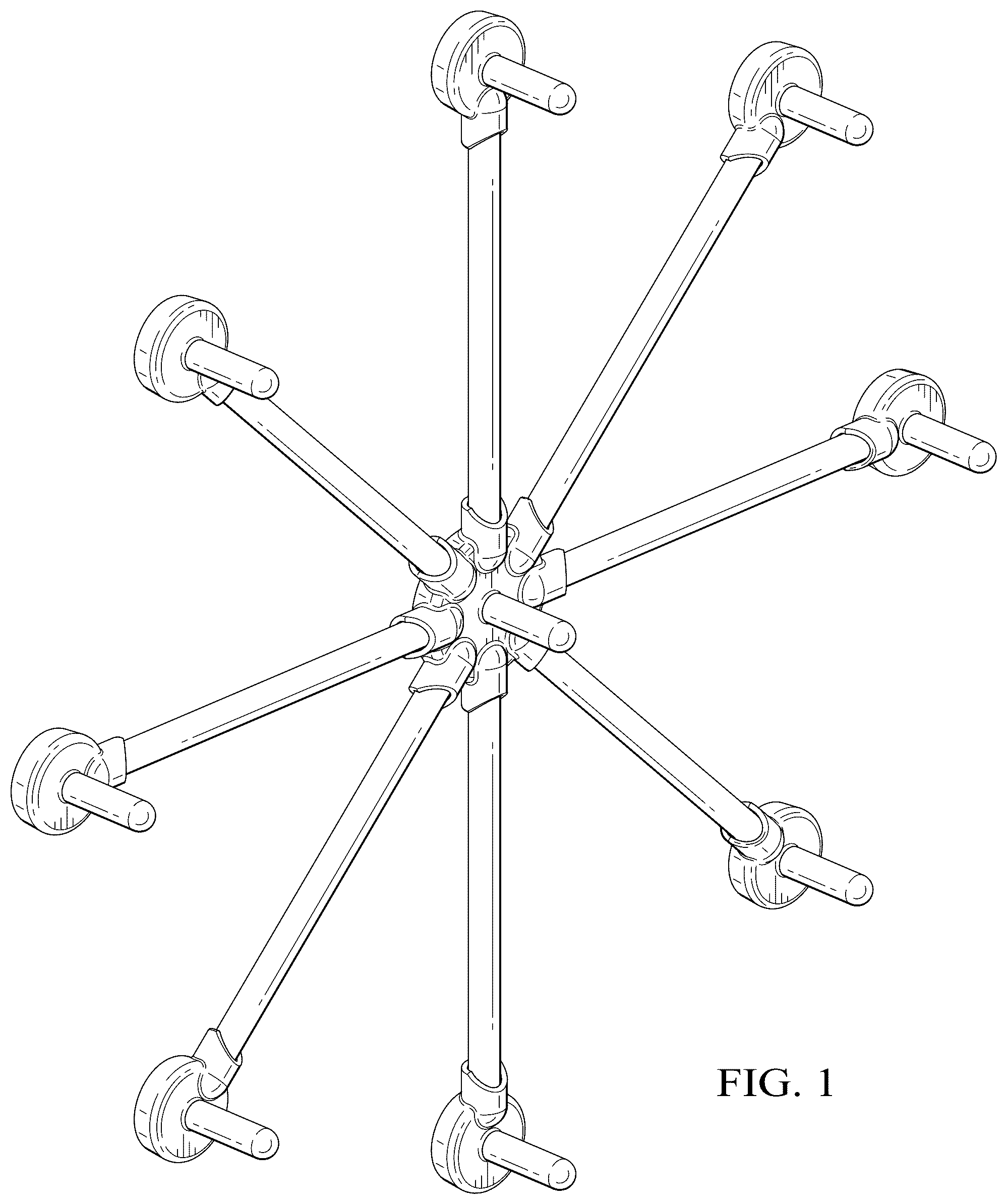 Patent USD1124130 Figure 1 – Wall-mounted bean bag toss game board