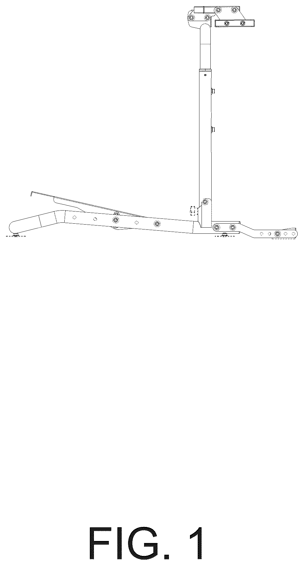 Patent USD1124131 Figure 1 – Foldable steering wheel and pedal stand