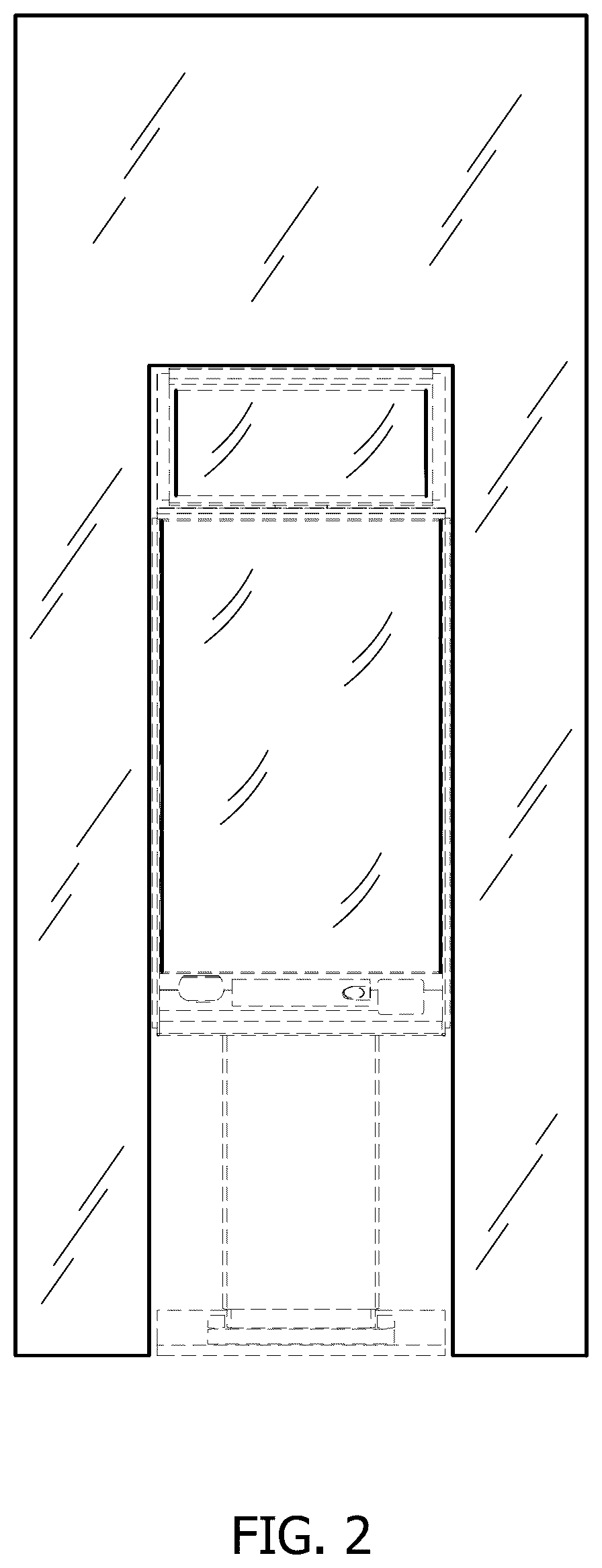 Patent USD1124137 Figure 2 – Gaming machine and enclosure