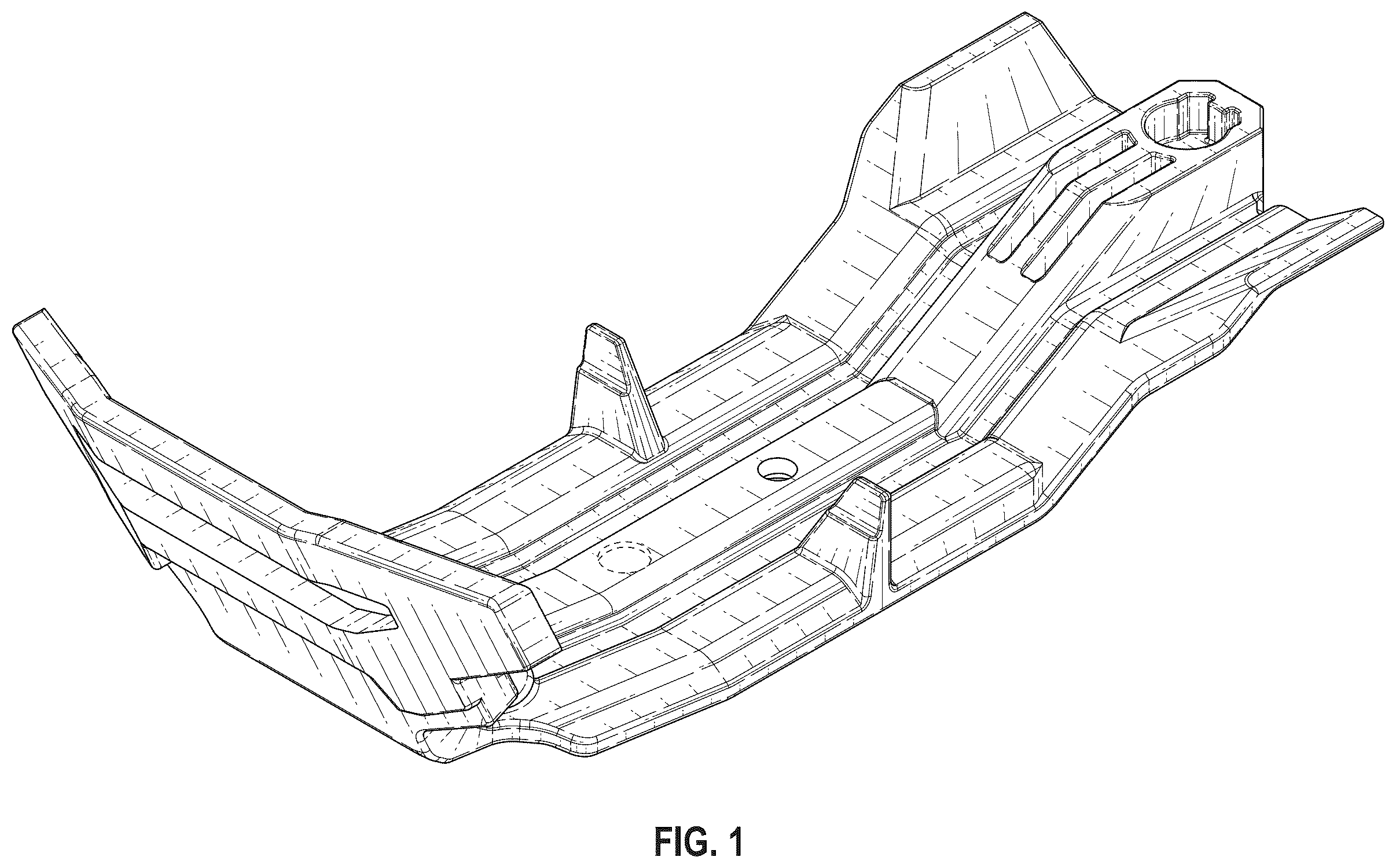 Patent USD1124173 Figure 1 – Model vehicle skid