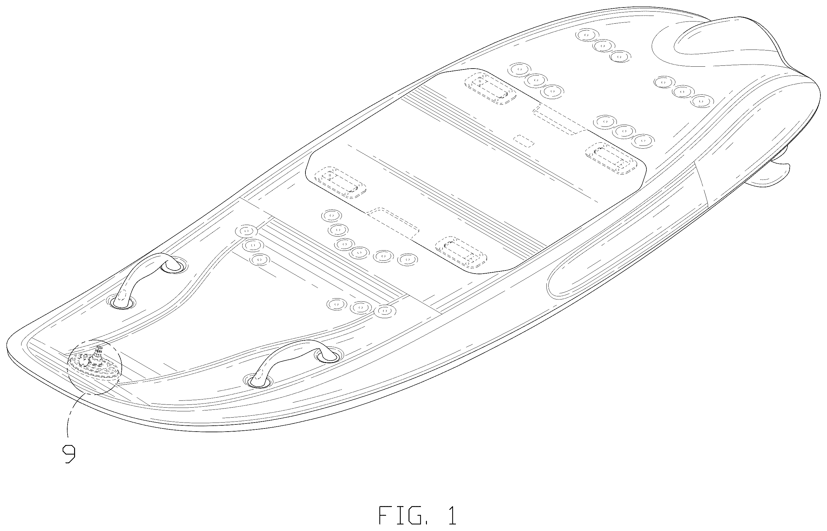 Patent USD1124211 — Electric surfboard — Figure 1