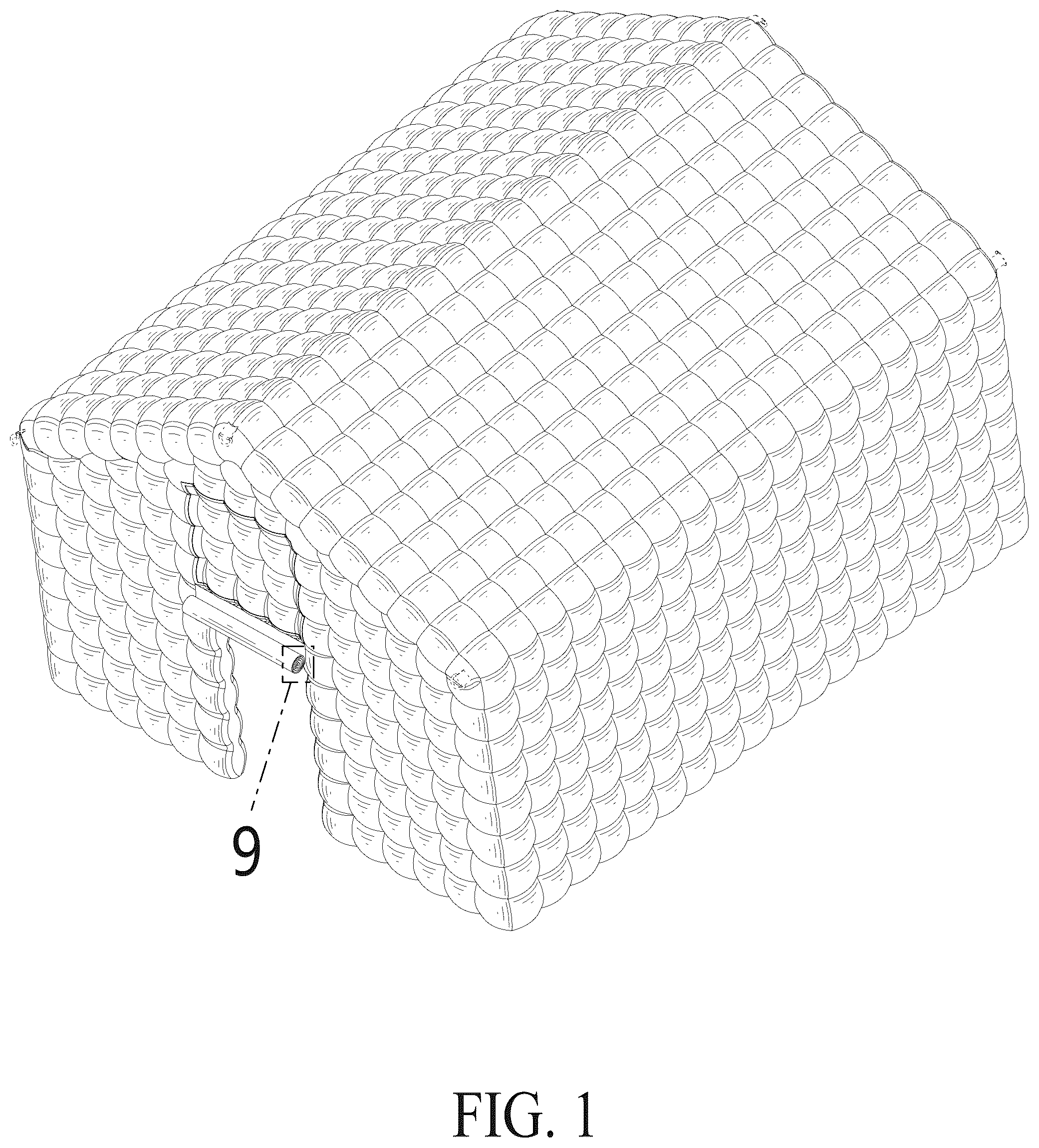 Patent USD1124216 — Inflatable cube tent — Figure 1
