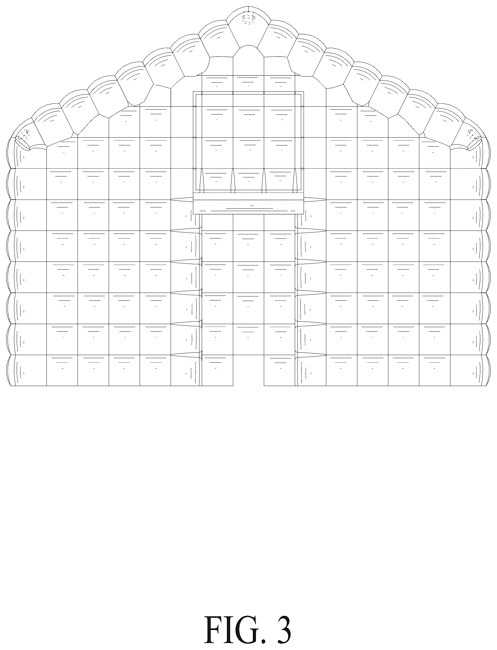Patent USD1124216 Figure 3 – Inflatable cube tent