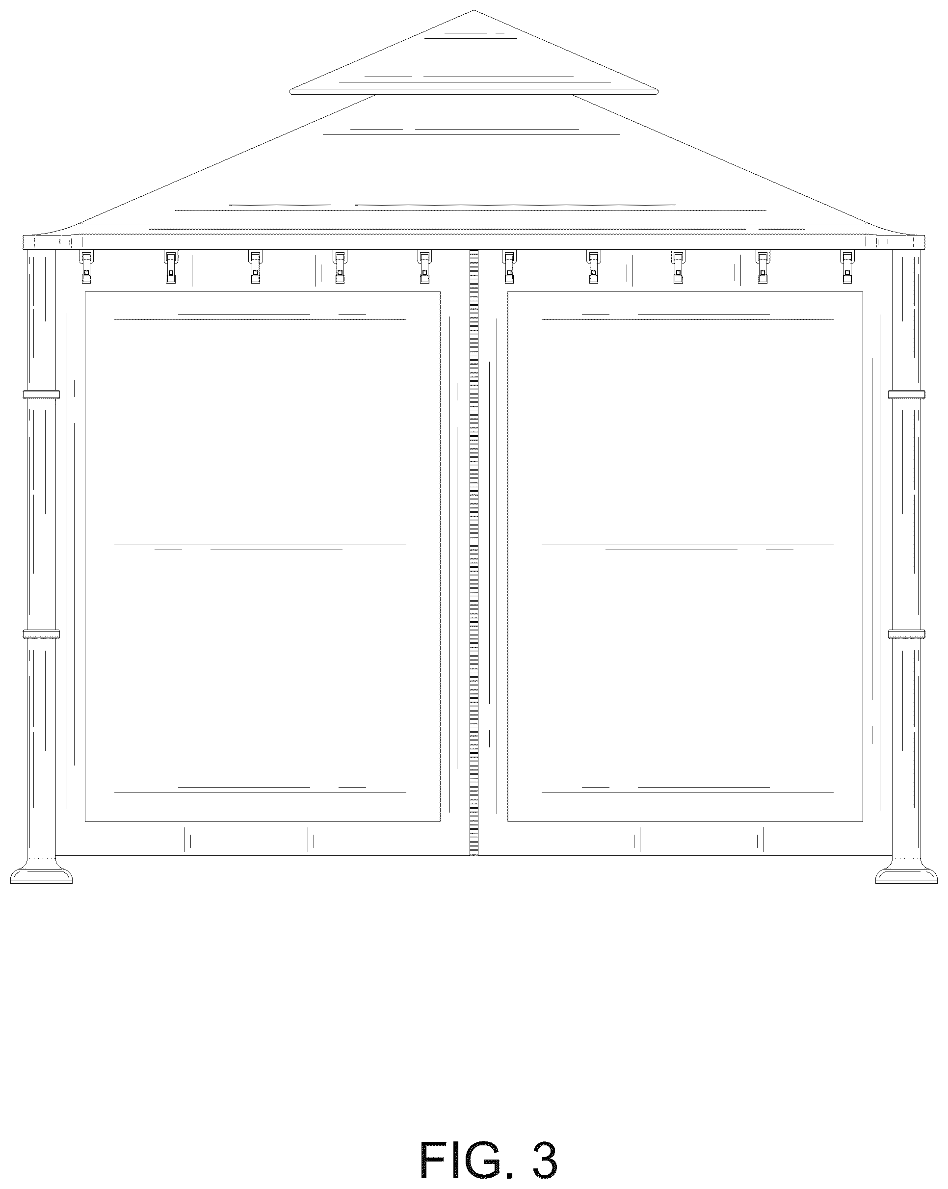 Patent USD1124217 Figure 3 – Tent mosquito net