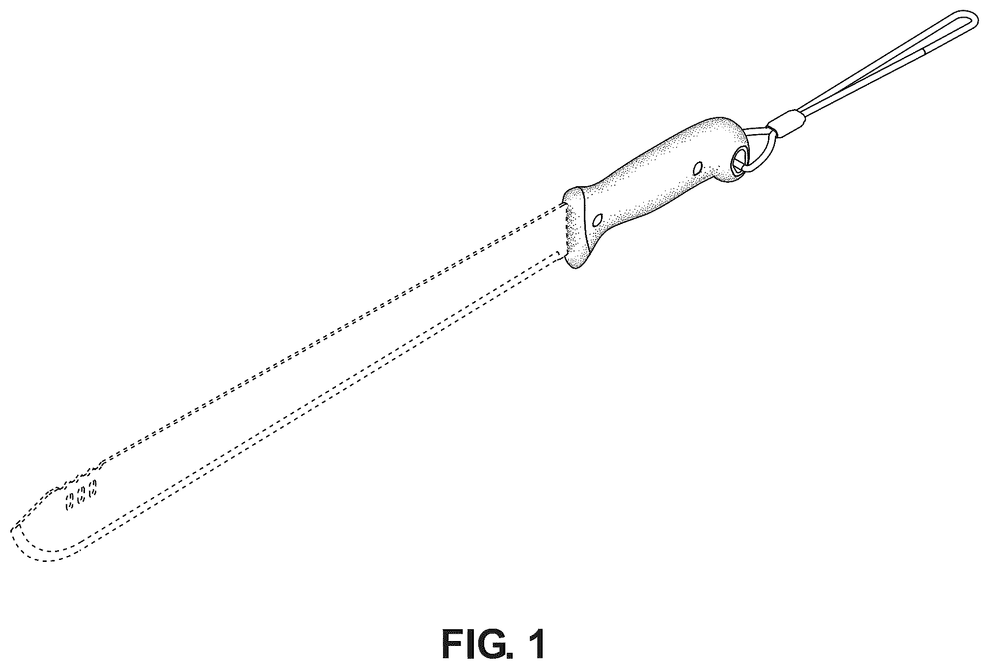 Patent USD1124222 Figure 1 – Straight blade machete