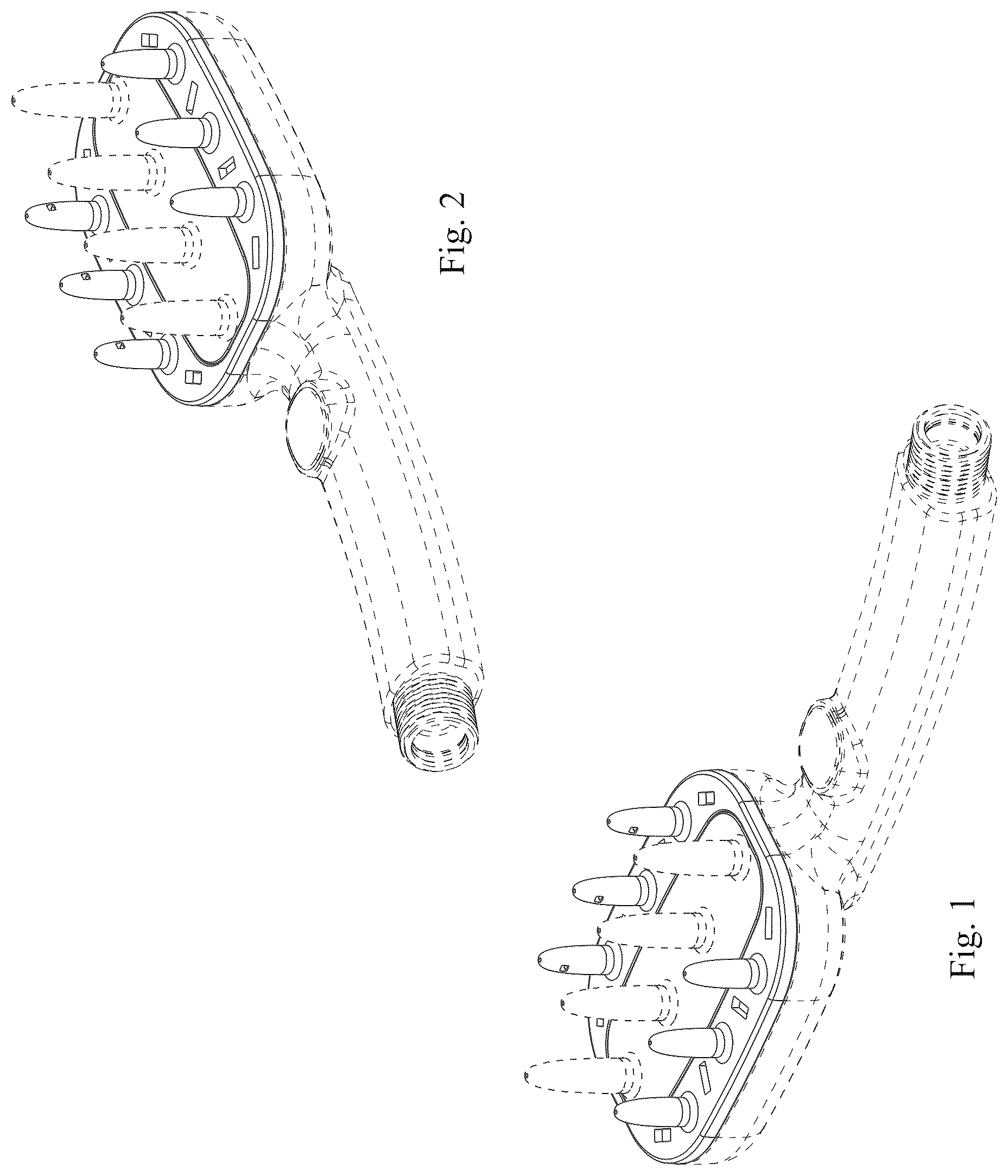 Patent USD1124239 — Detangling showerhead — Figure 1