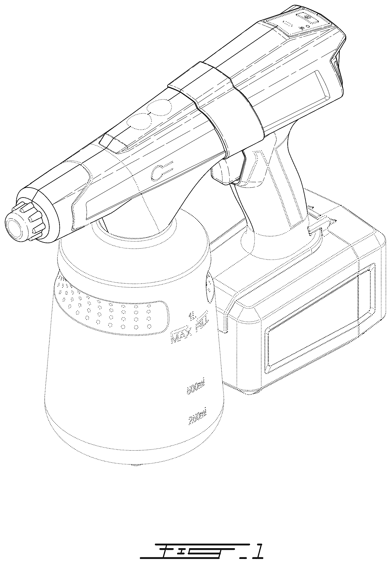 Patent USD1124241 Figure 1 – Foam sprayer