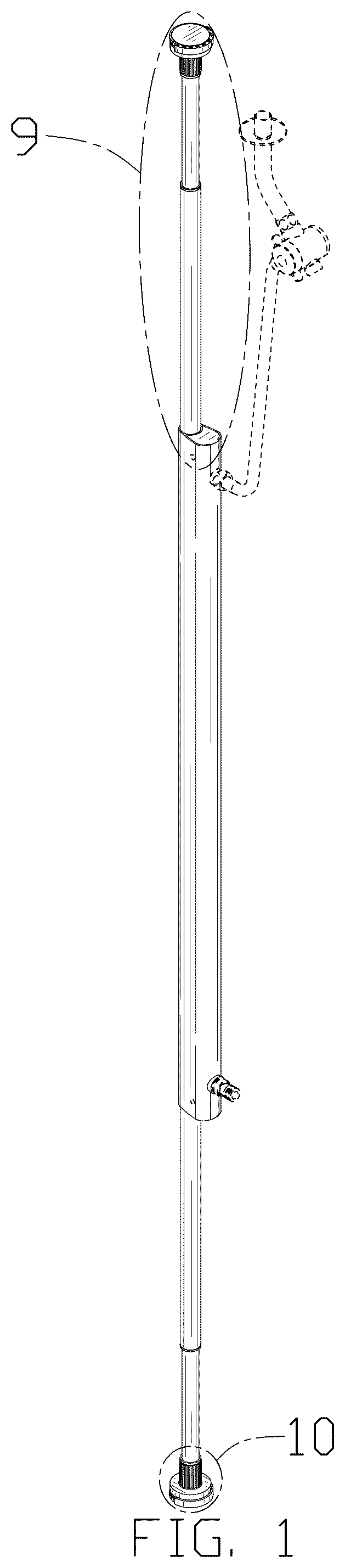 Patent USD1124245 Figure 1 – Shower column