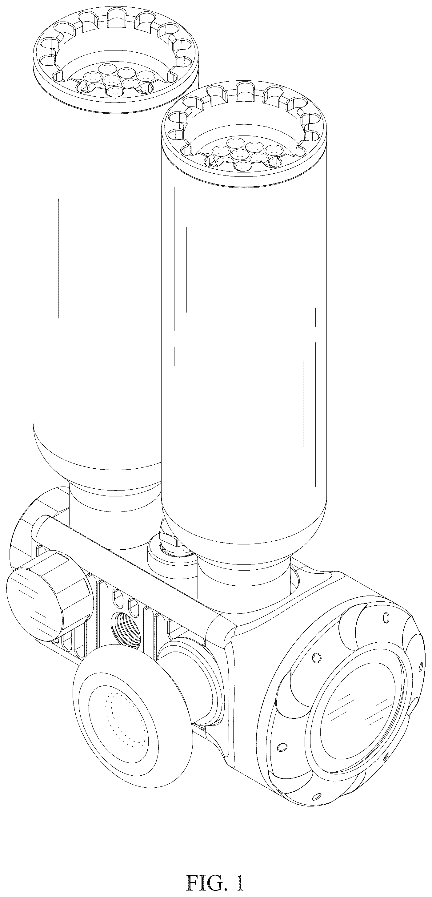 Patent USD1124247 — Diving valve for oxygen cylinder — Figure 1