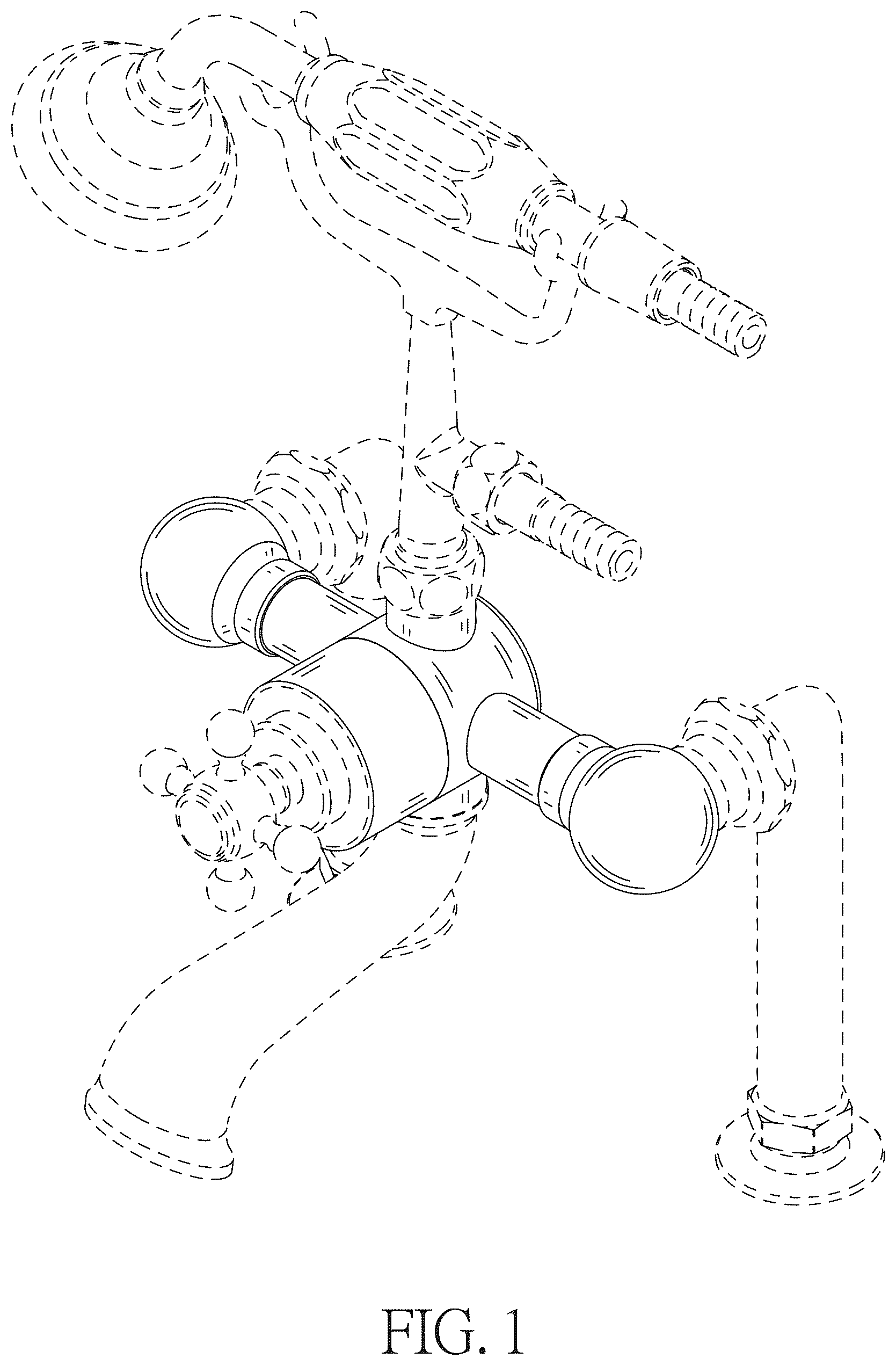 Patent USD1124257 — Part of a faucet — Figure 1