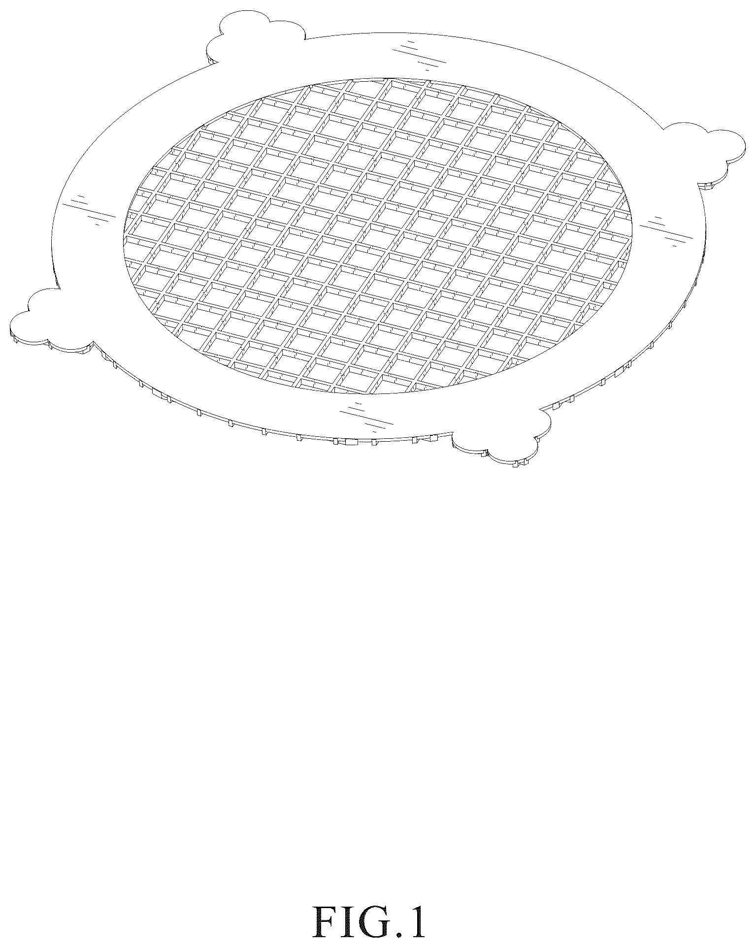 Patent USD1124266 — Shower drain hair catcher mesh stickers — Figure 1
