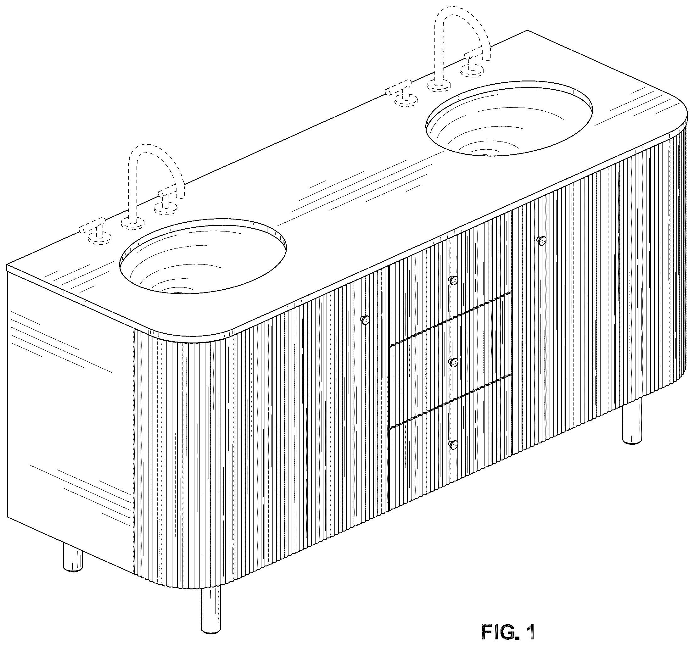 Patent USD1124275 — Vanity — Figure 1
