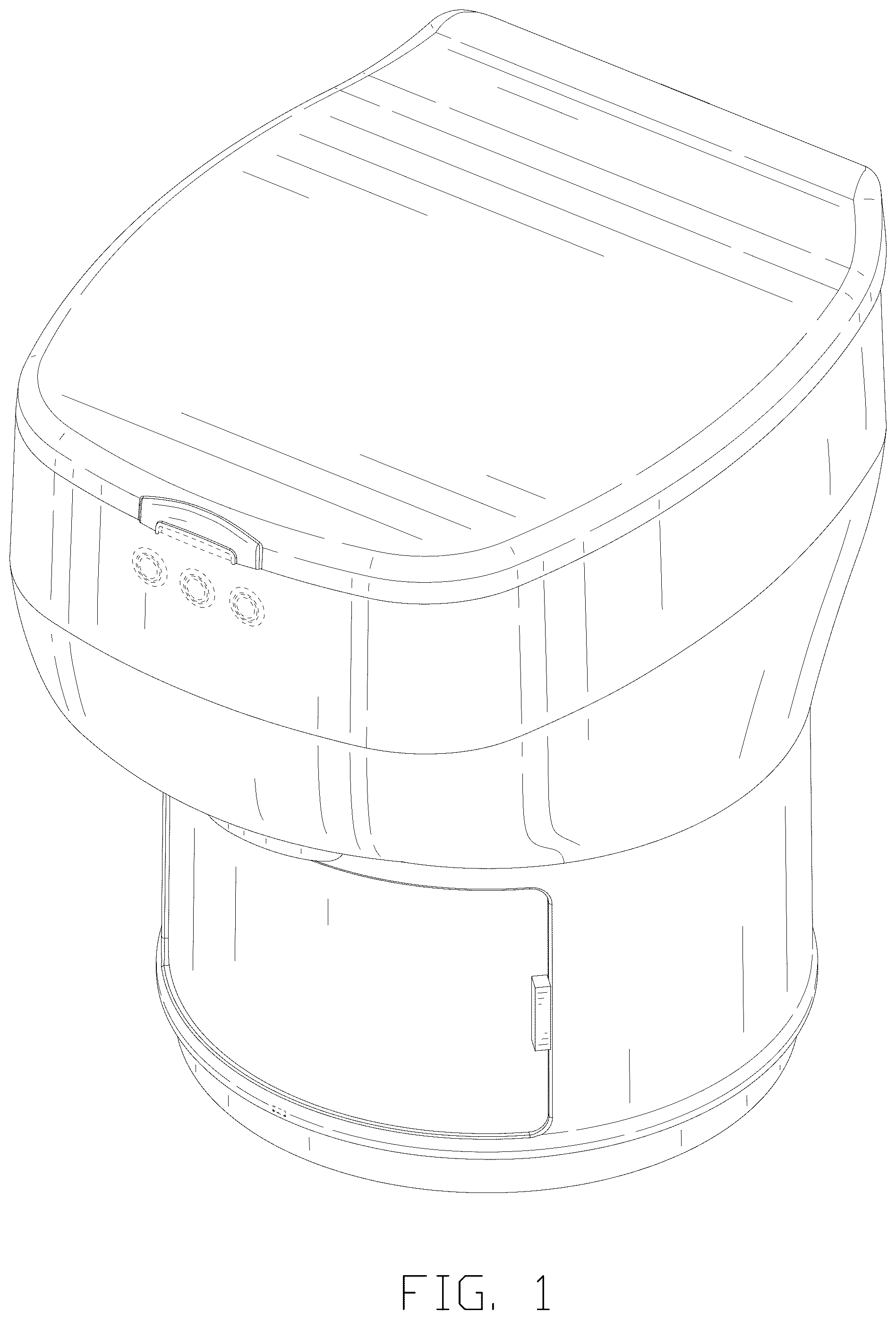 Patent USD1124276 Figure 1 – Portable toilet