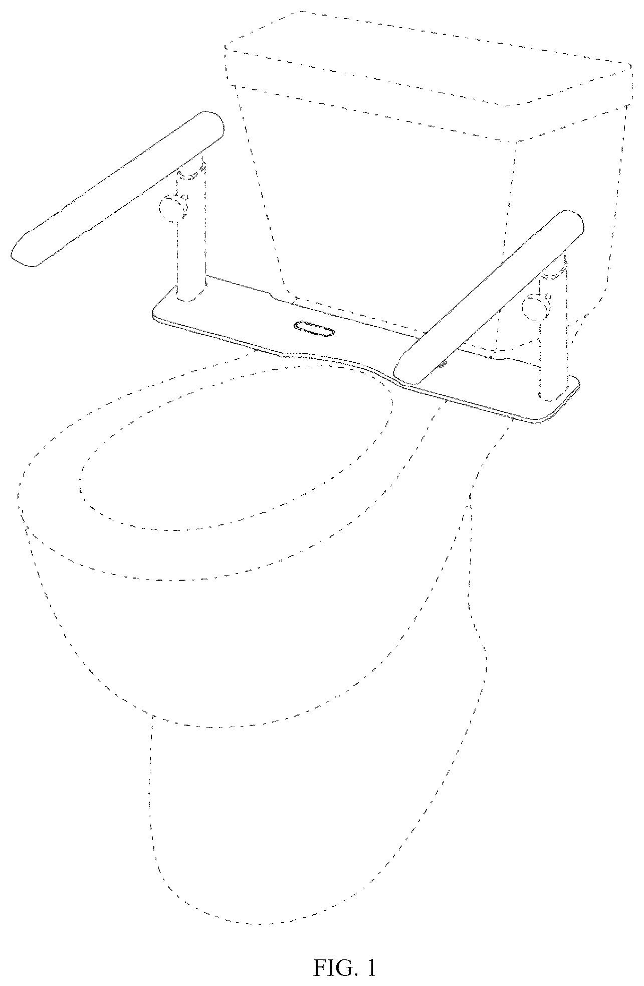 Patent USD1124278 — Toilet armrest — Figure 1