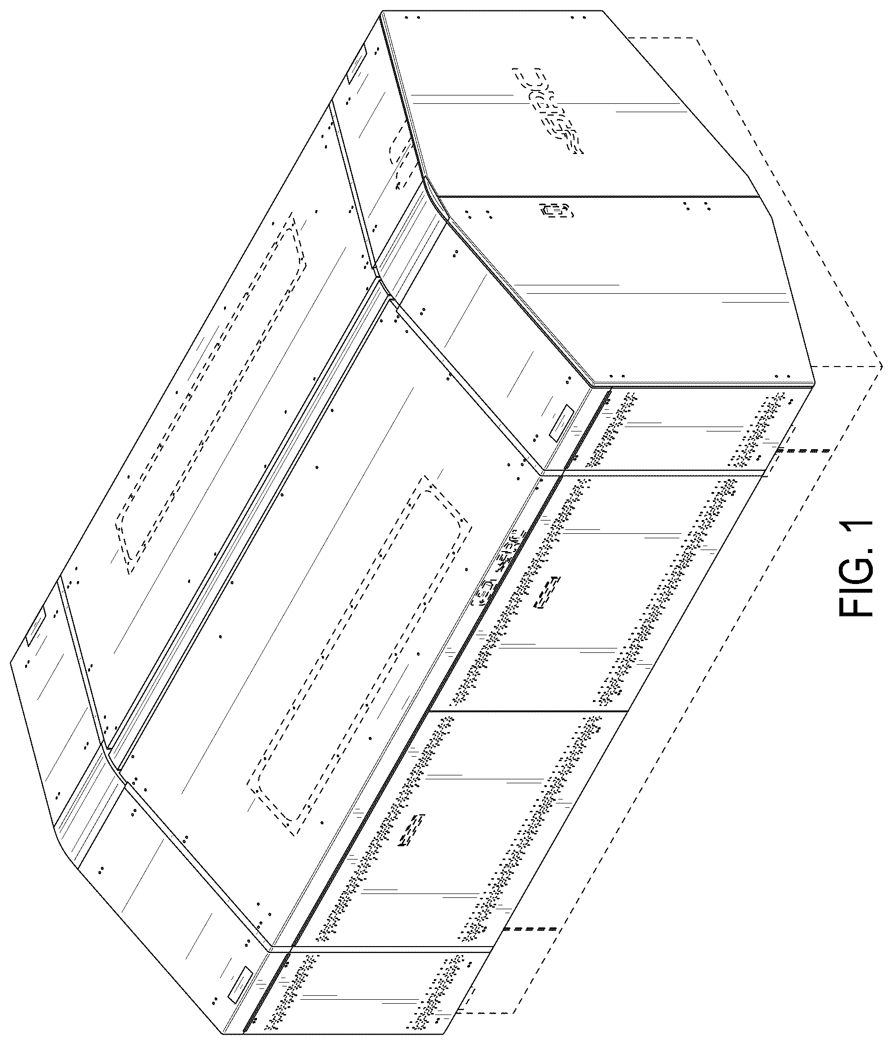 Patent USD1124280 — Cooling system enclosure — Figure 1