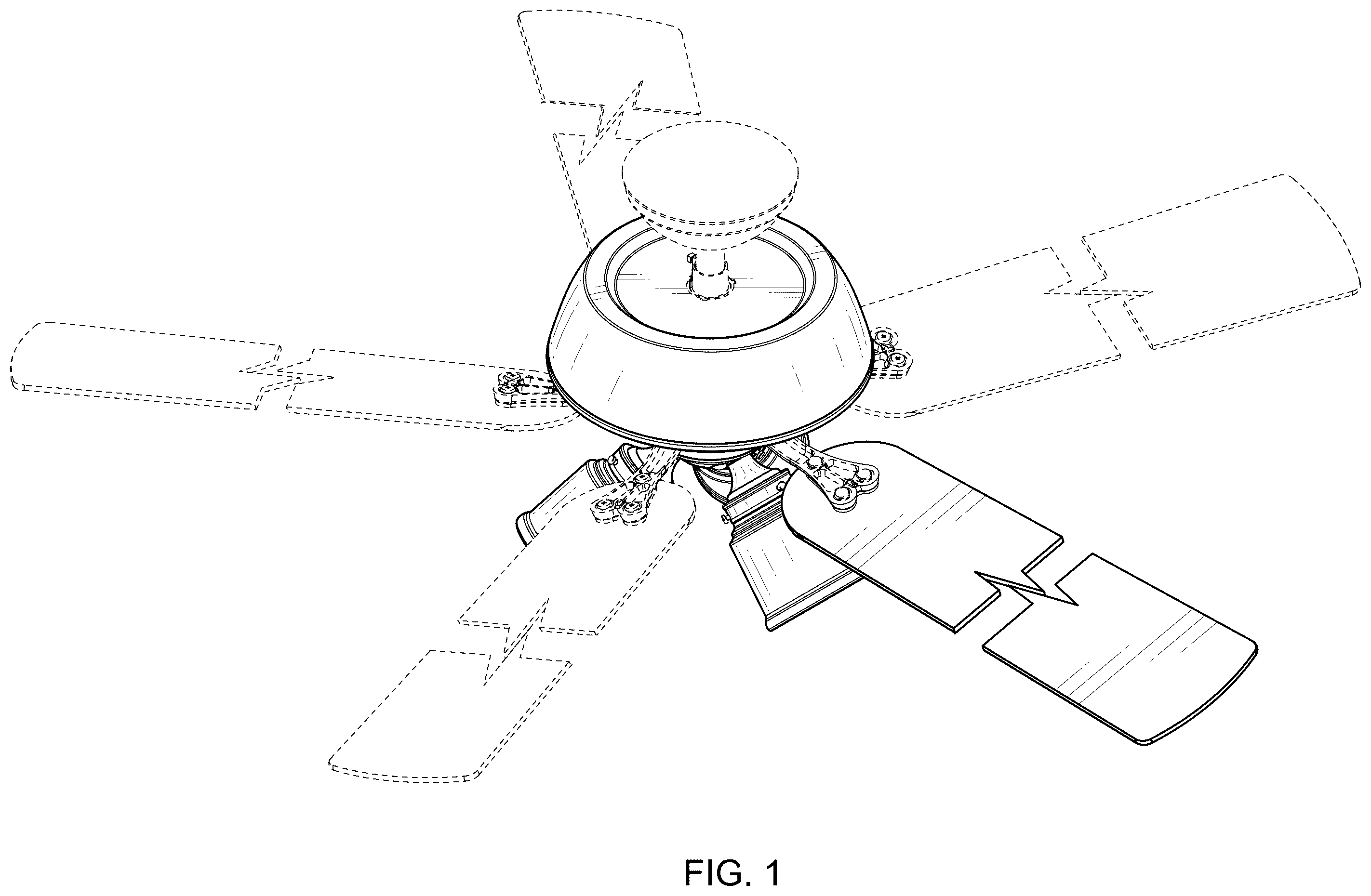 Patent USD1124294 — Ceiling fan — Figure 1
